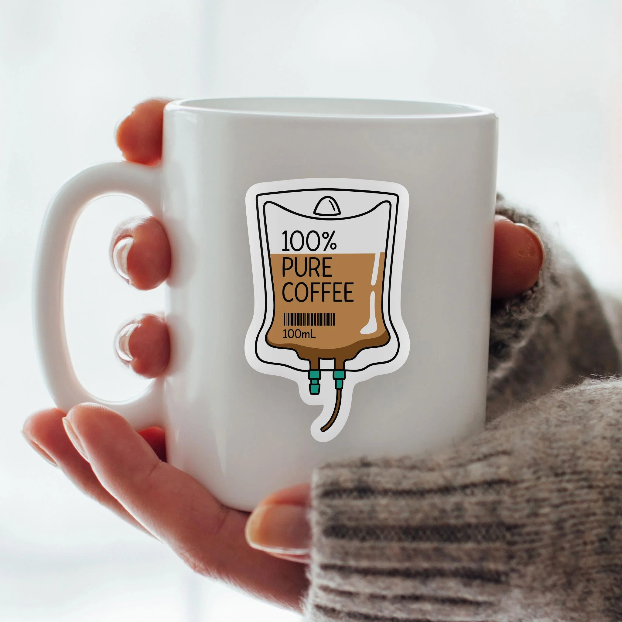 100% Pure Coffee Exclusive Vinyl Sticker - Image 4