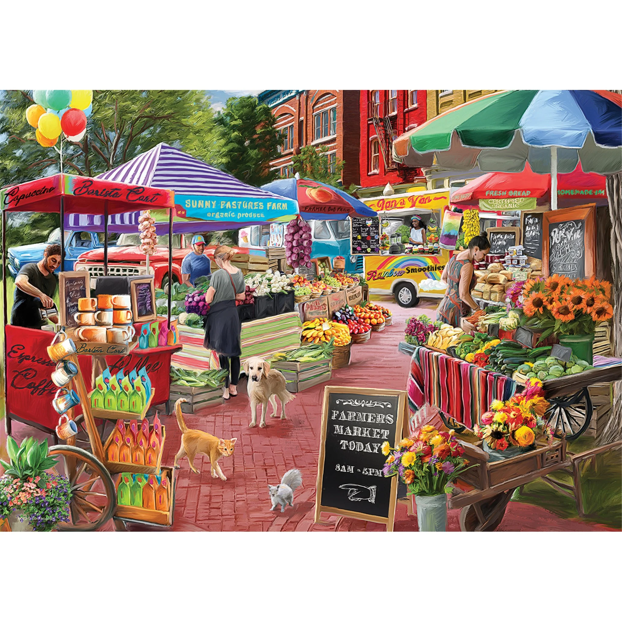 A Day at the Farmer's Market 104 Piece Puzzle - Image 2