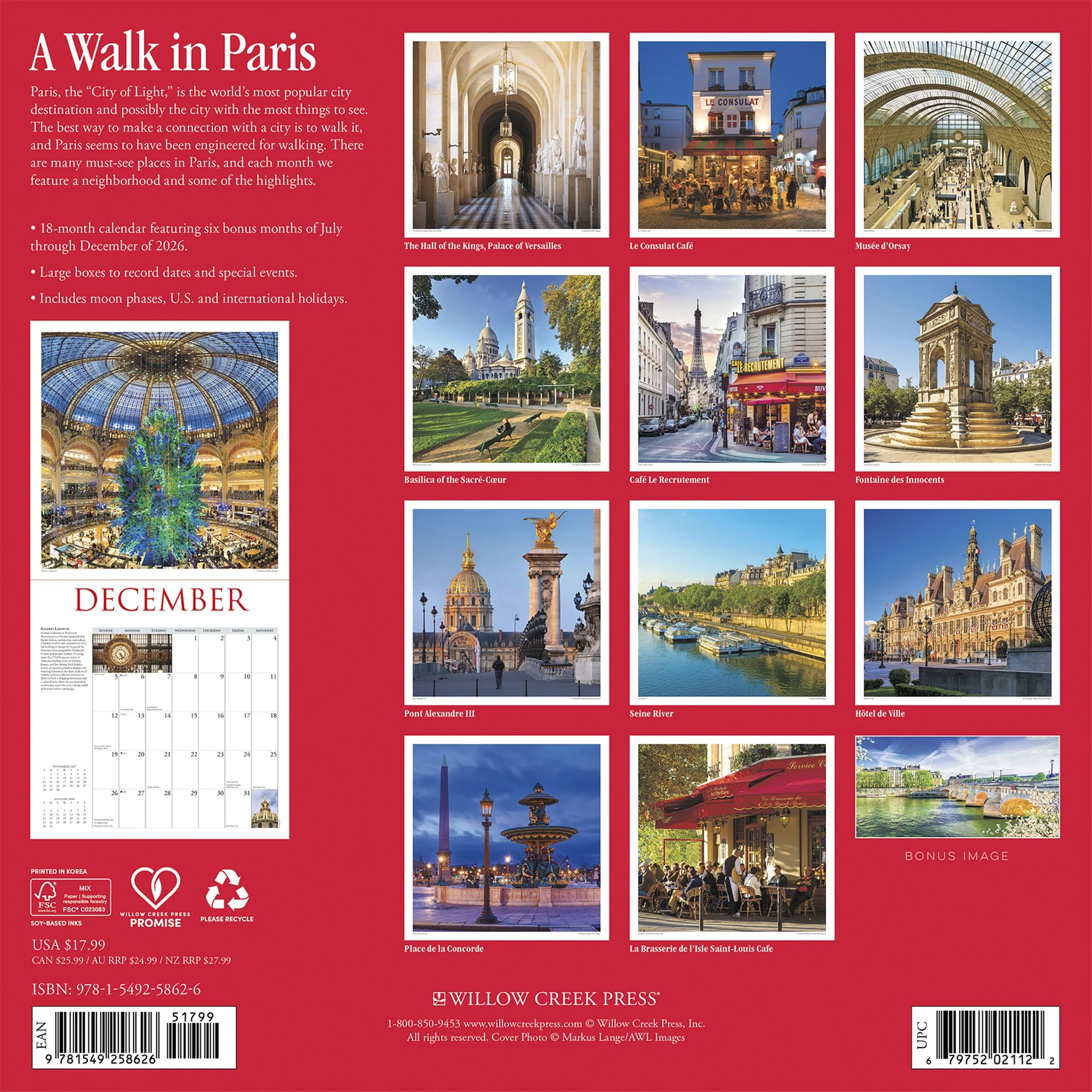 A Walk in Paris 2027 Wall Calendar - Online Only - Image 2