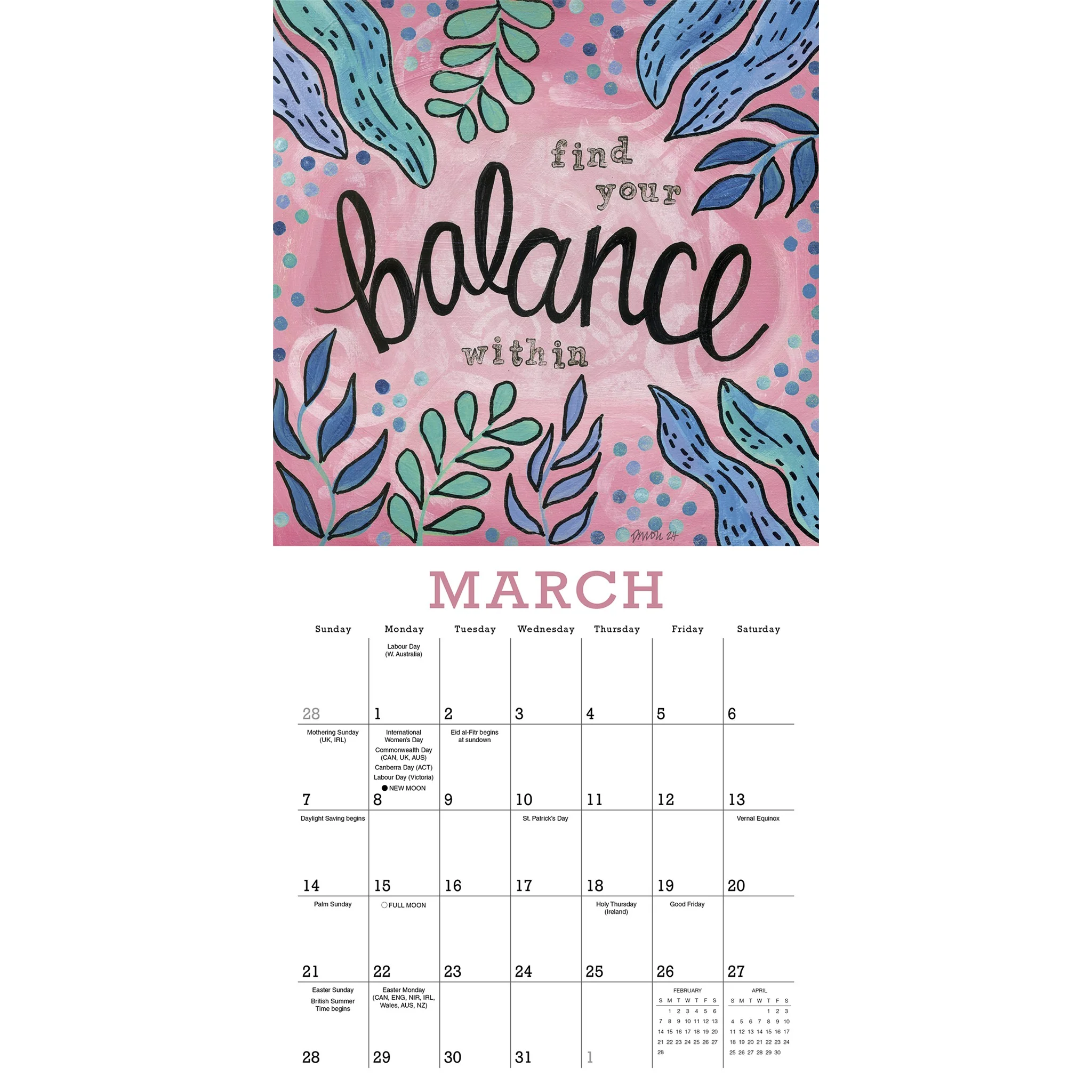 A Year of Hope and Inspiration 2027 Mini Calendar - Image 4