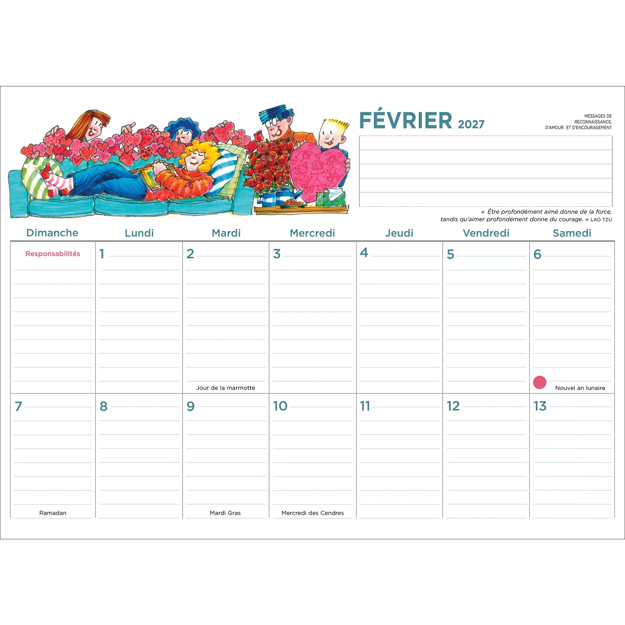 Agenda Familial 2027 Calendrier Mural (French) - Image 5