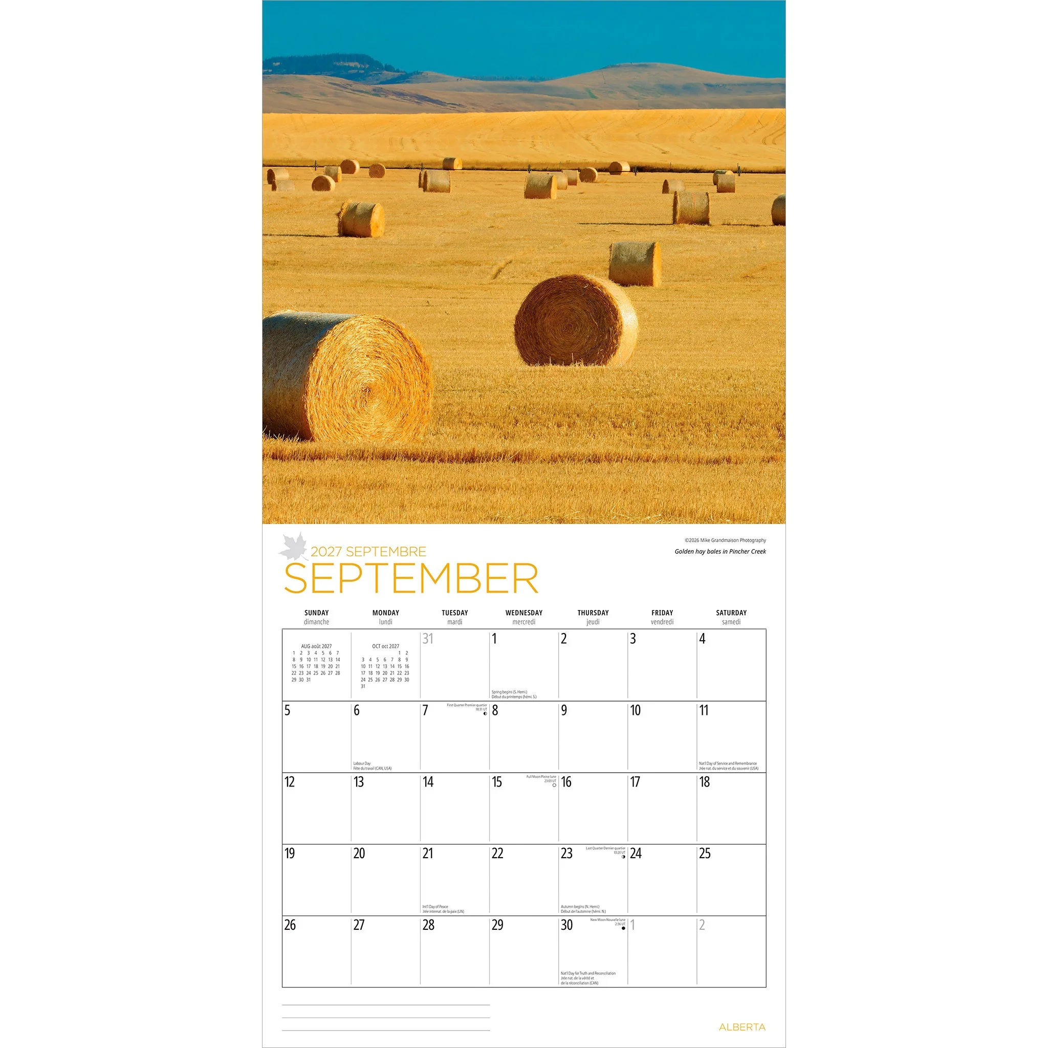 Alberta 2027 Wall Calendar - Image 4