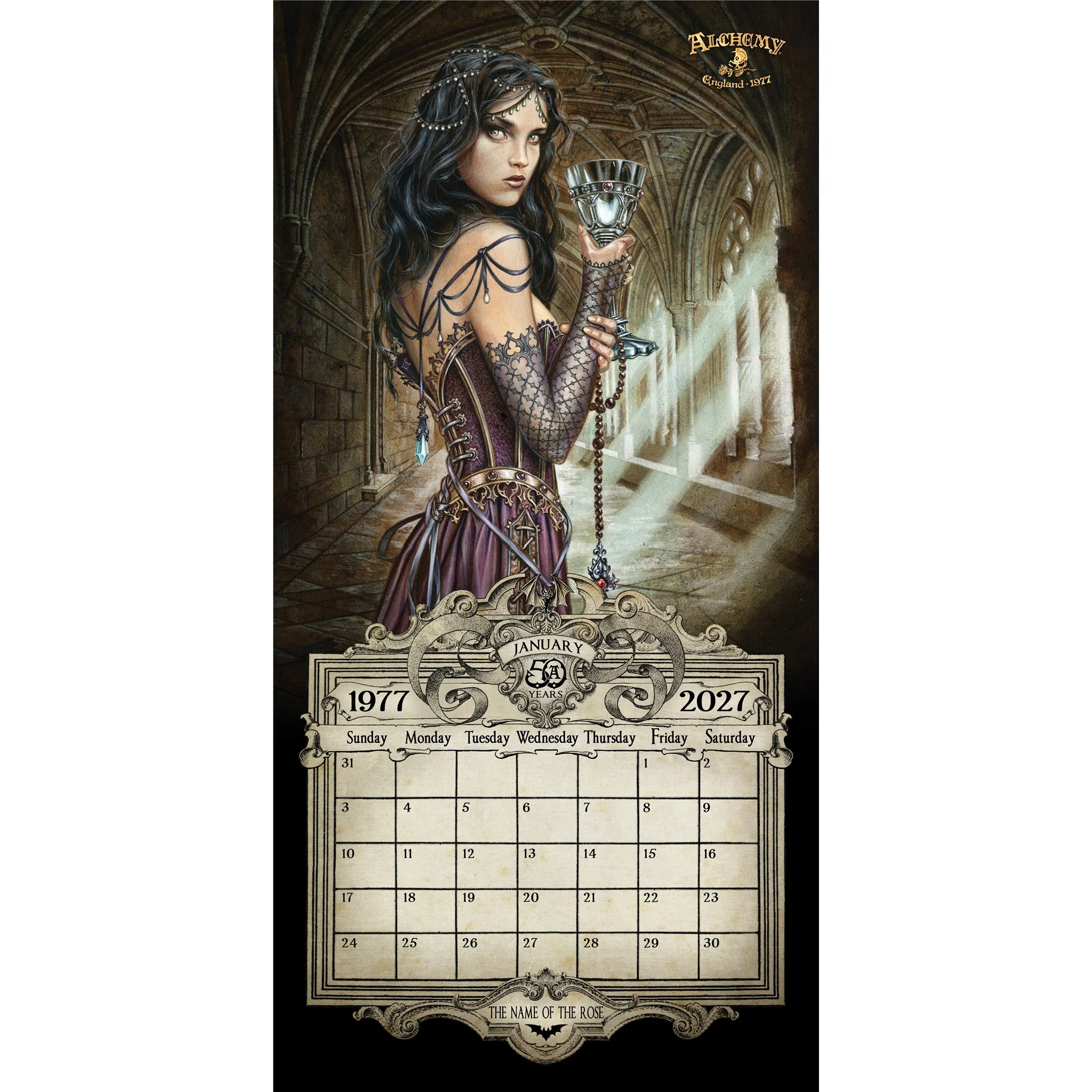 Alchemy 1977 Gothic 2027 Wall Calendar - Image 3