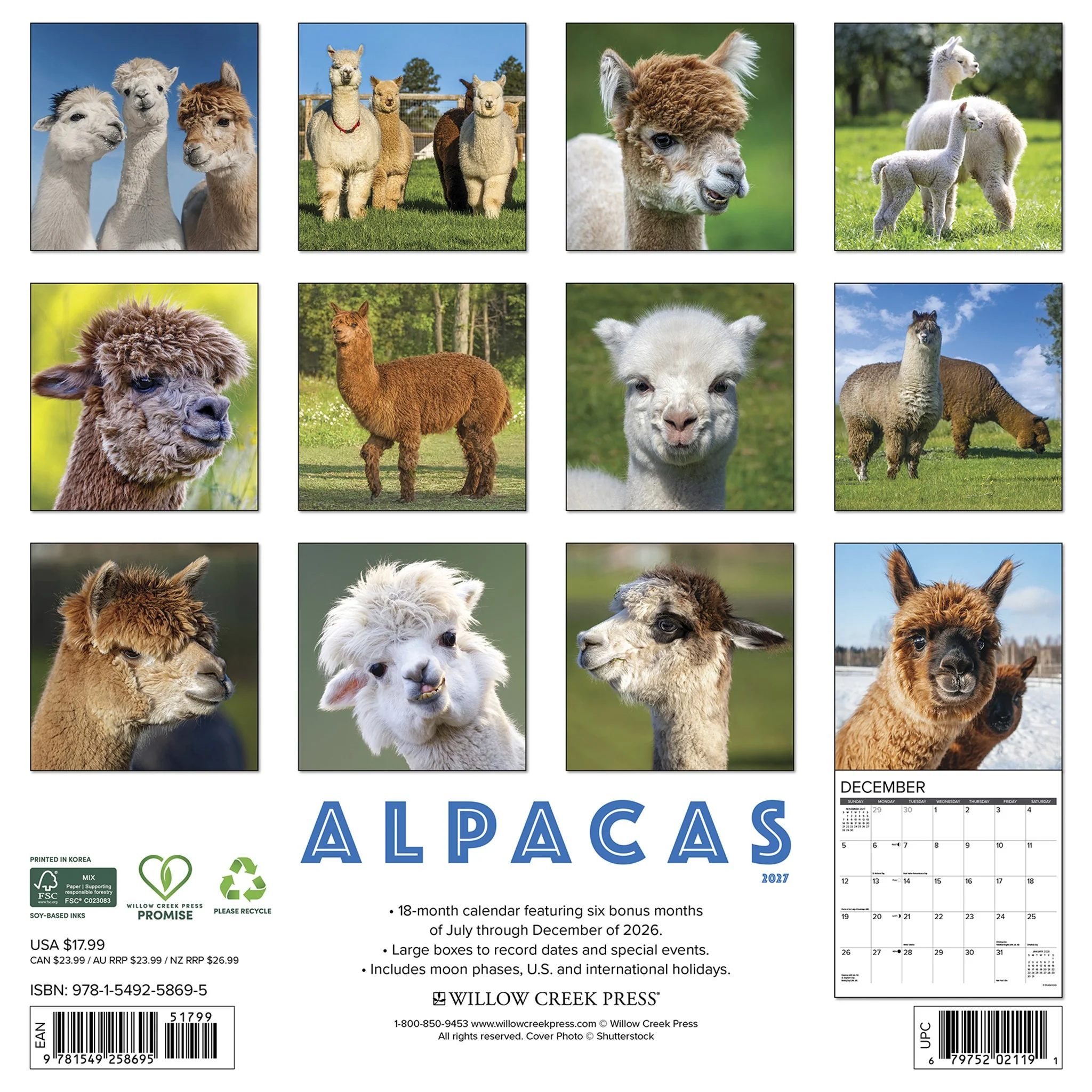 Alpacas 2027 Wall Calendar - Image 2