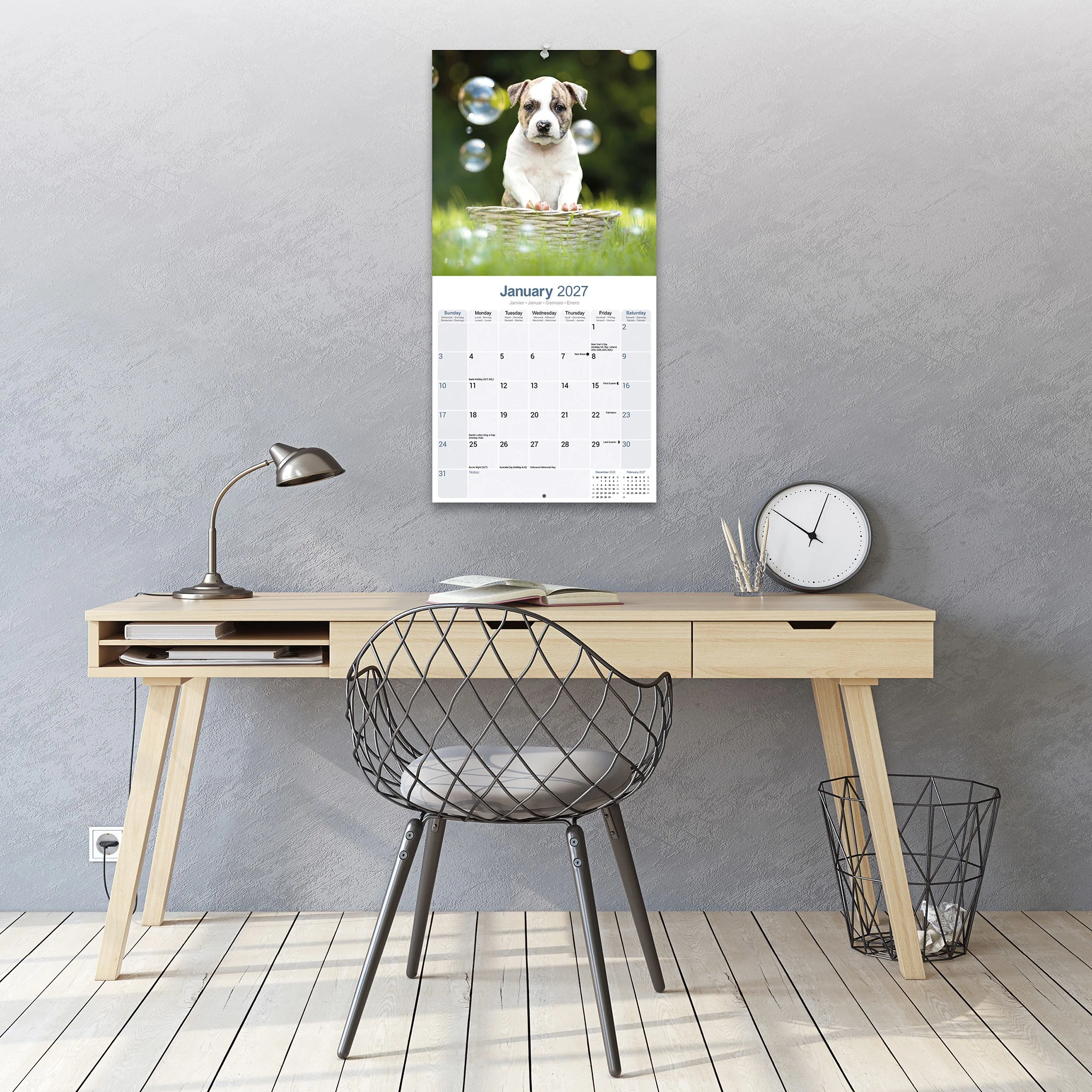 American Staffordshire Terrier 2027 Wall Calendar - Online Only - Image 5