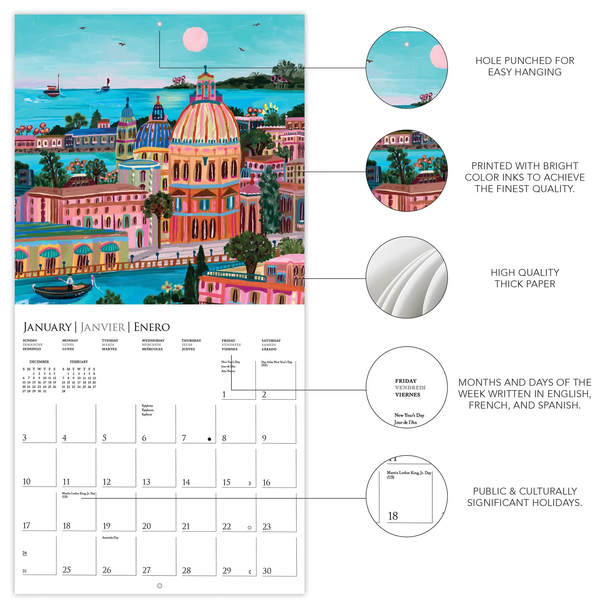 Around the World 2027 Wall Calendar - Online Only - Image 3
