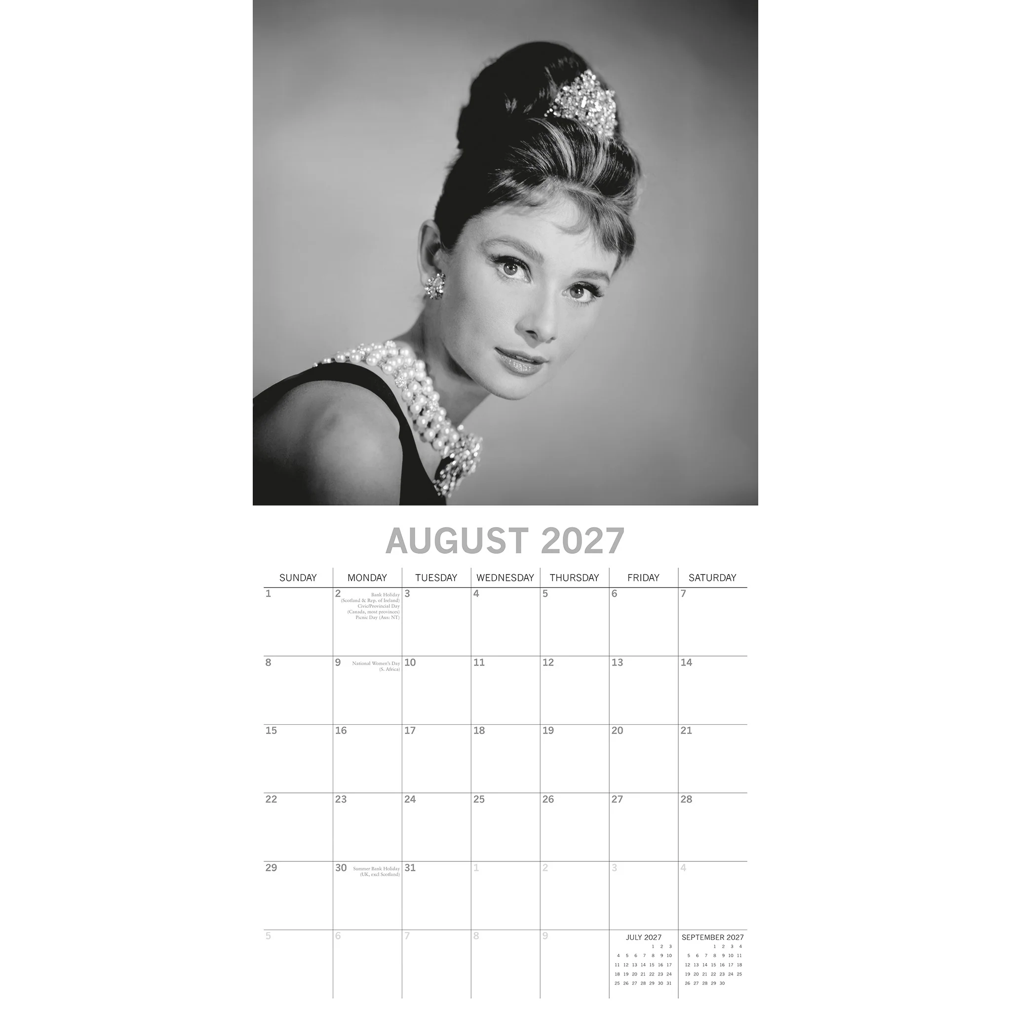 Audrey Hepburn 2027 Wall Calendar - Image 3