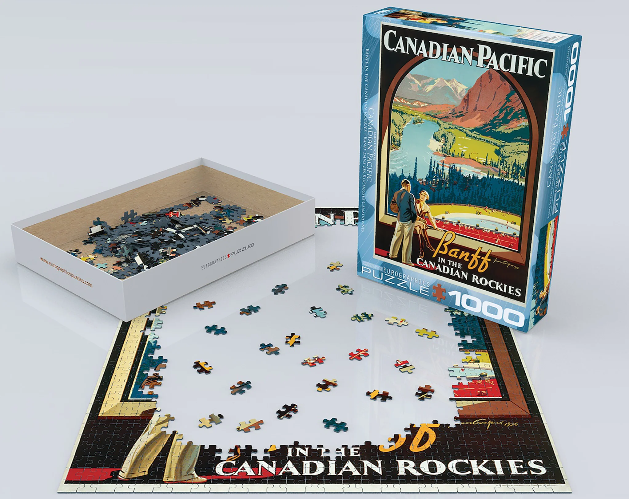 Banff in the Canadian Rockies Canadian Pacific Rail 1000 Piece Puzzle - Online Only - Image 3
