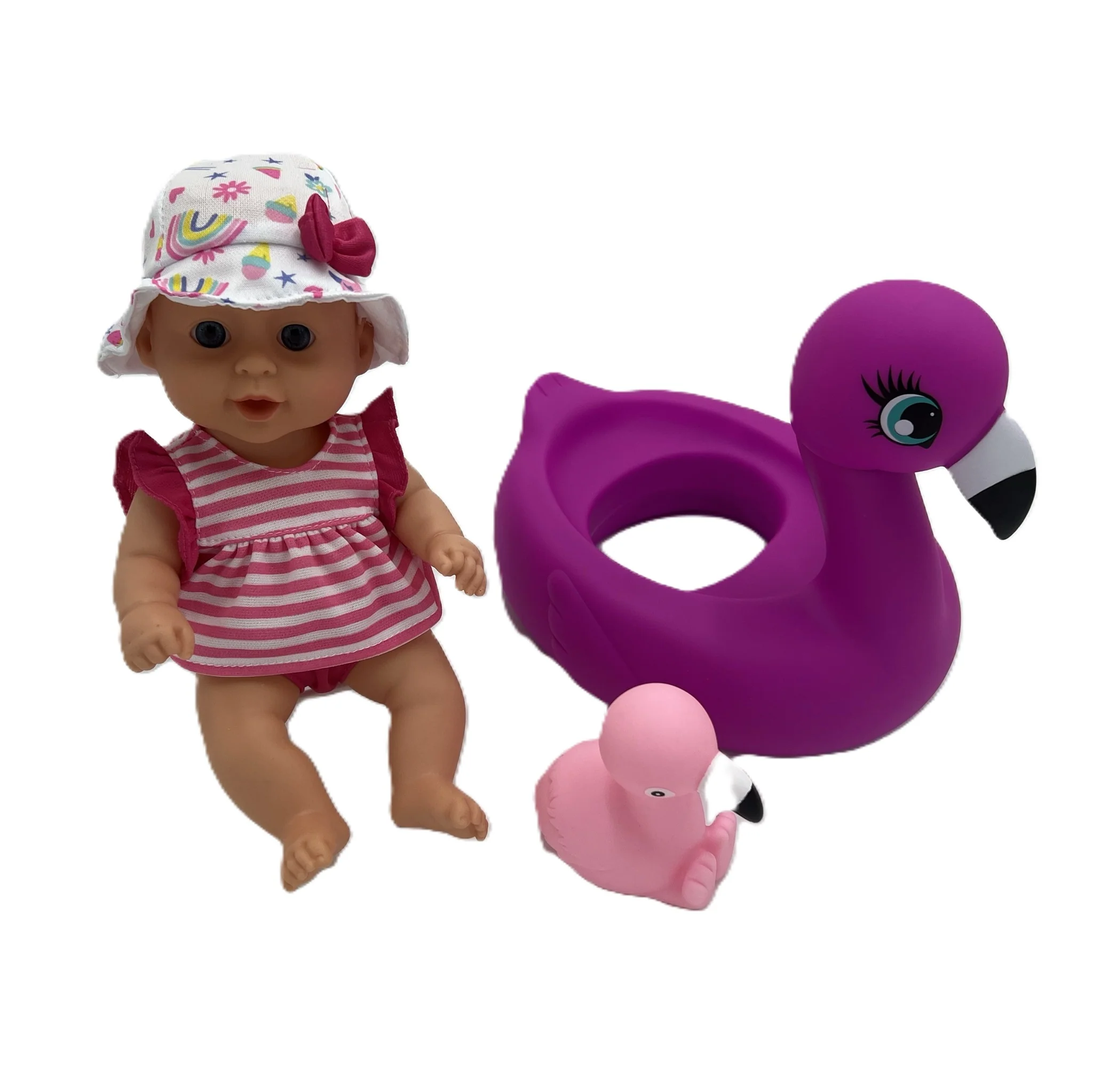 Bath Time 10in Baby Doll with Assorted Floaties - Image 14