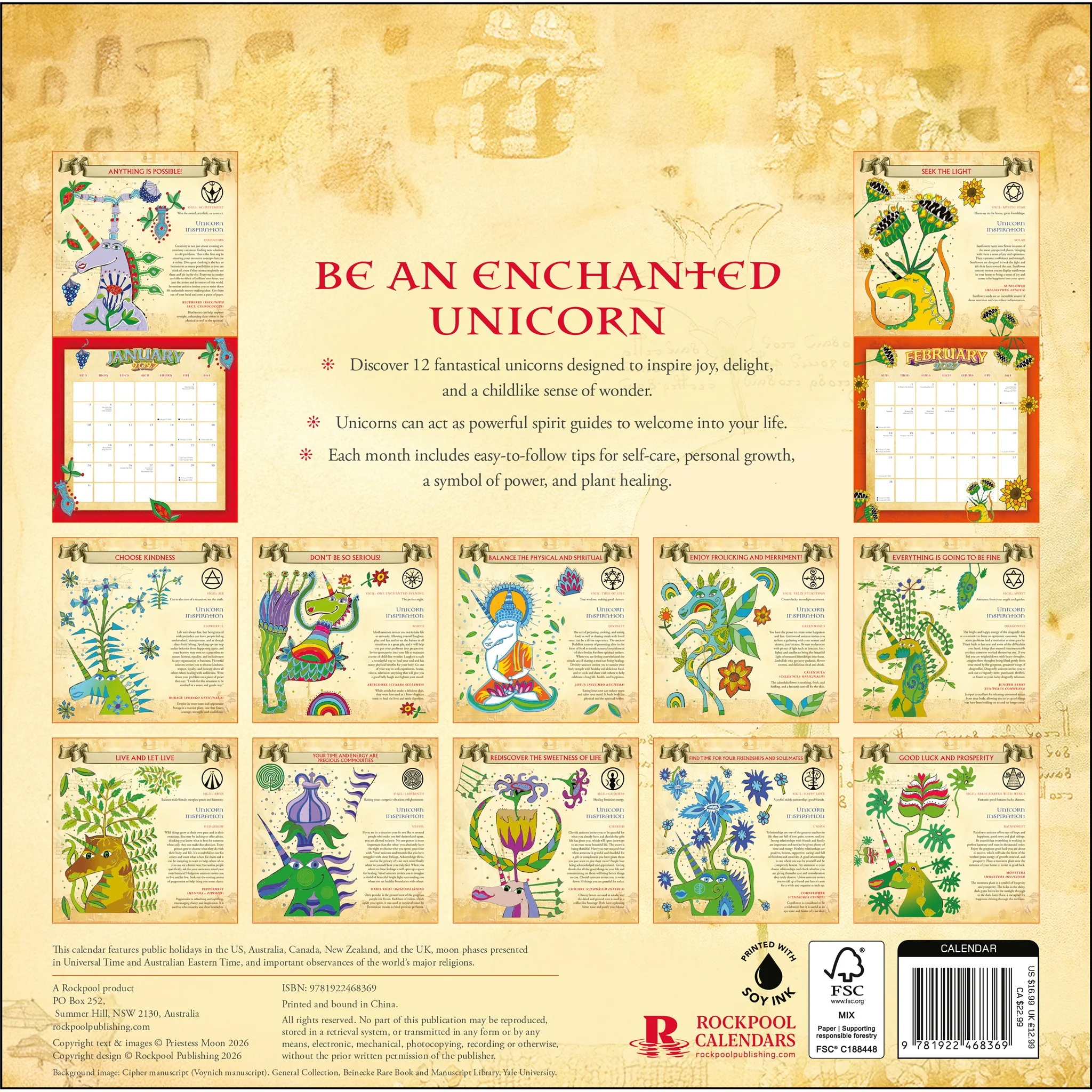 Be an Enchanted Unicorn 2027 Wall Calendar - Image 2