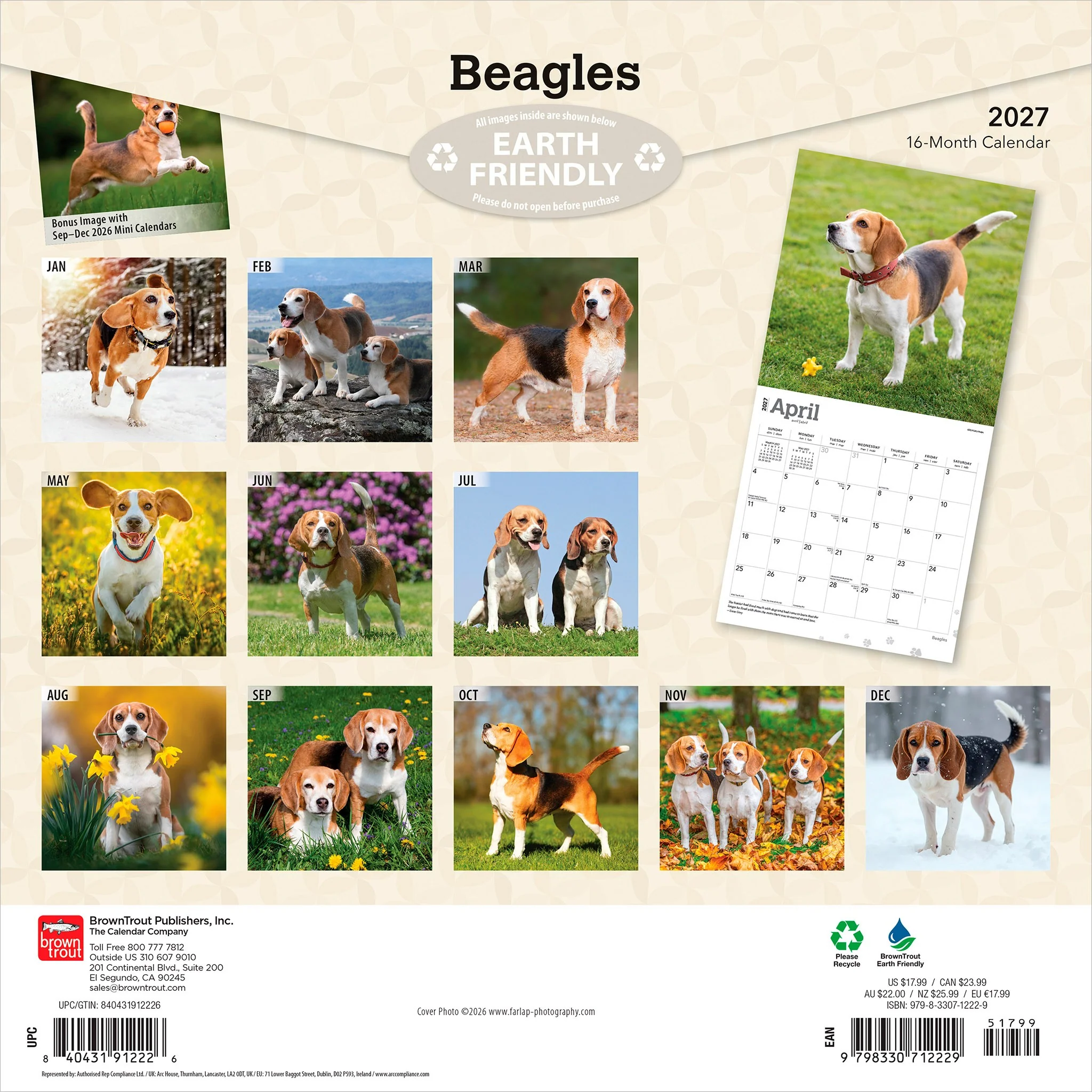 Beagles 2027 Wall Calendar - Image 2
