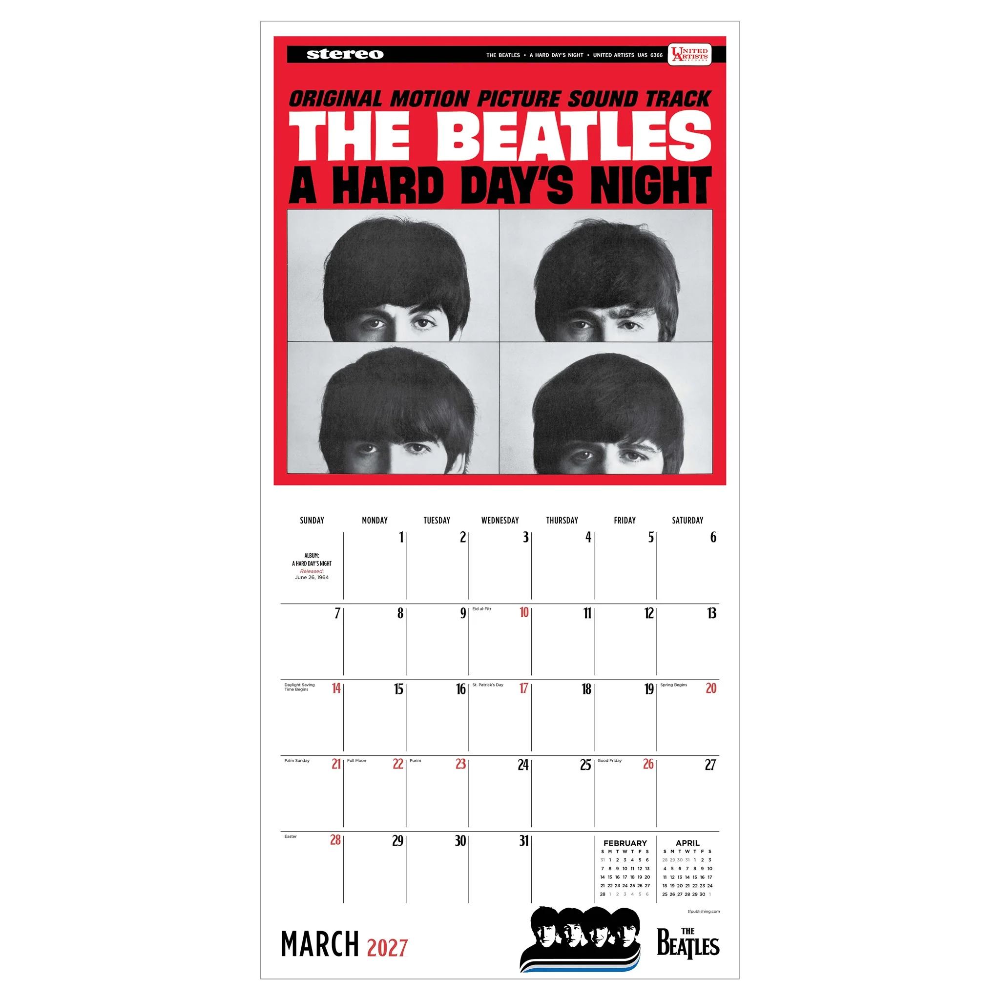 Beatles 2027 Wall Calendar - Image 3