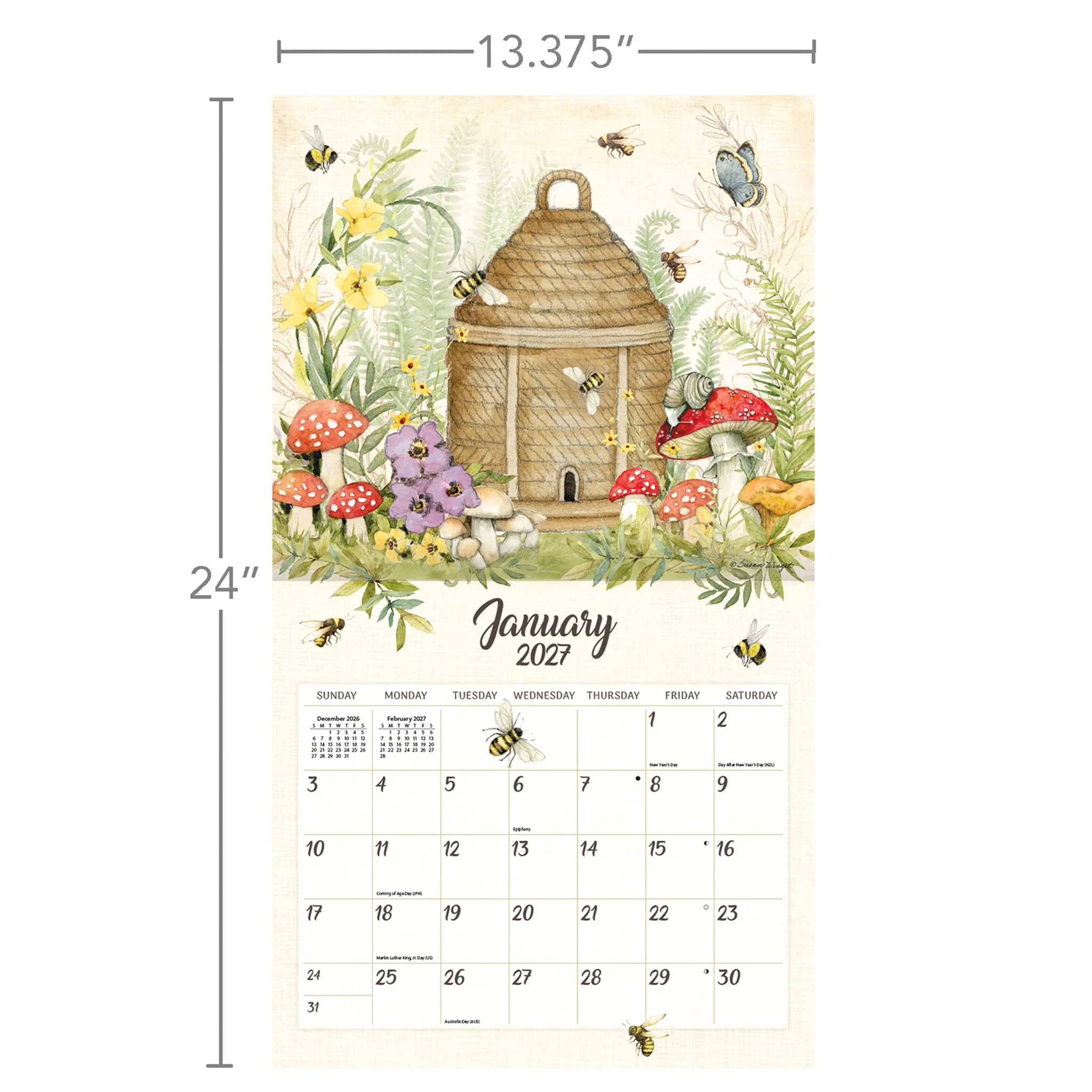 Bees In Bloom Special Edition with Print 2027 Wall Calendar - Image 6