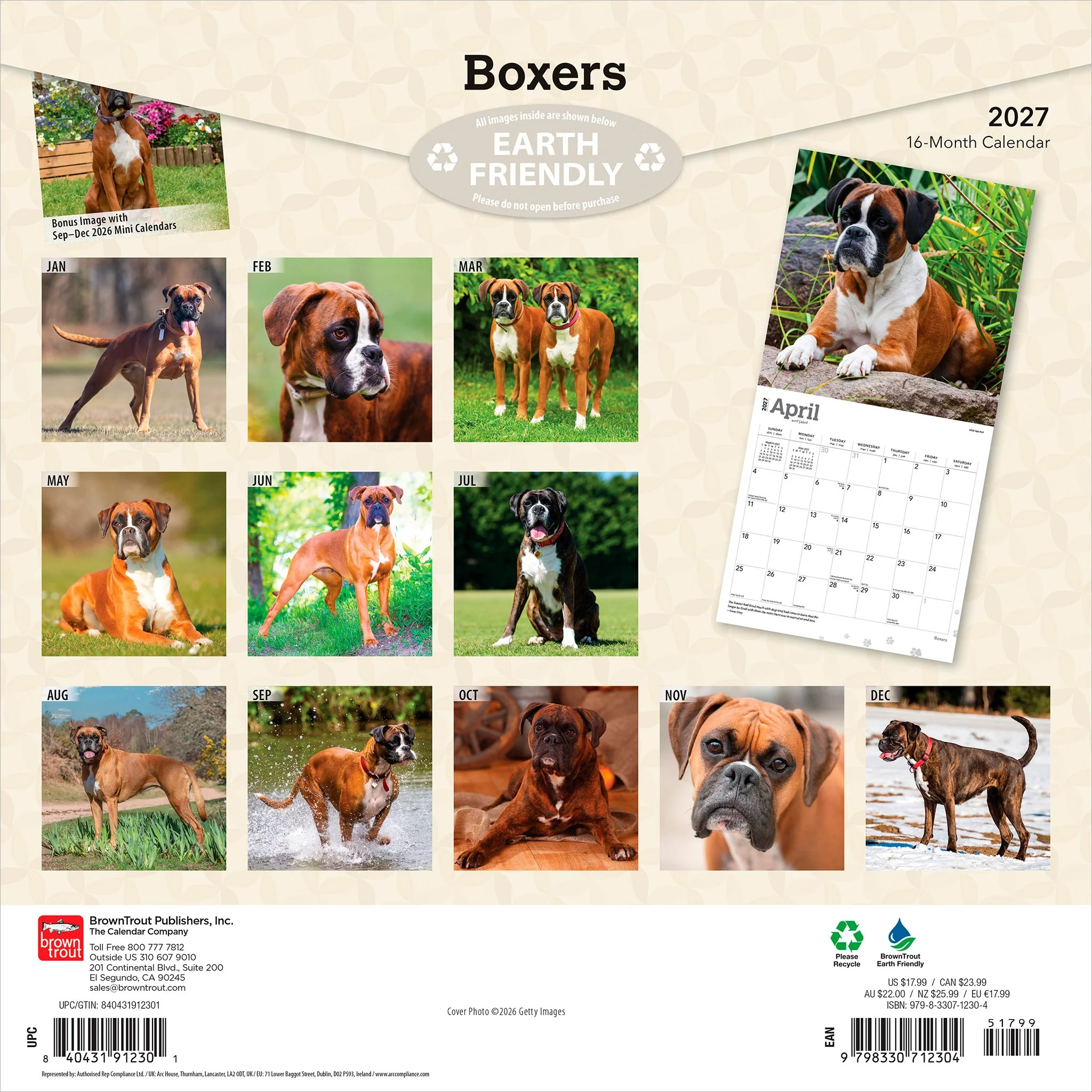 Boxers International 2027 Wall Calendar - Image 2
