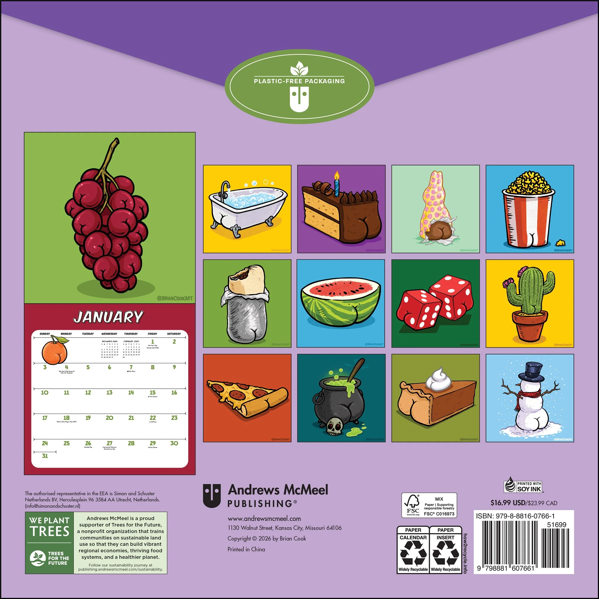 Butts on Things 2027 Wall Calendar - Image 2