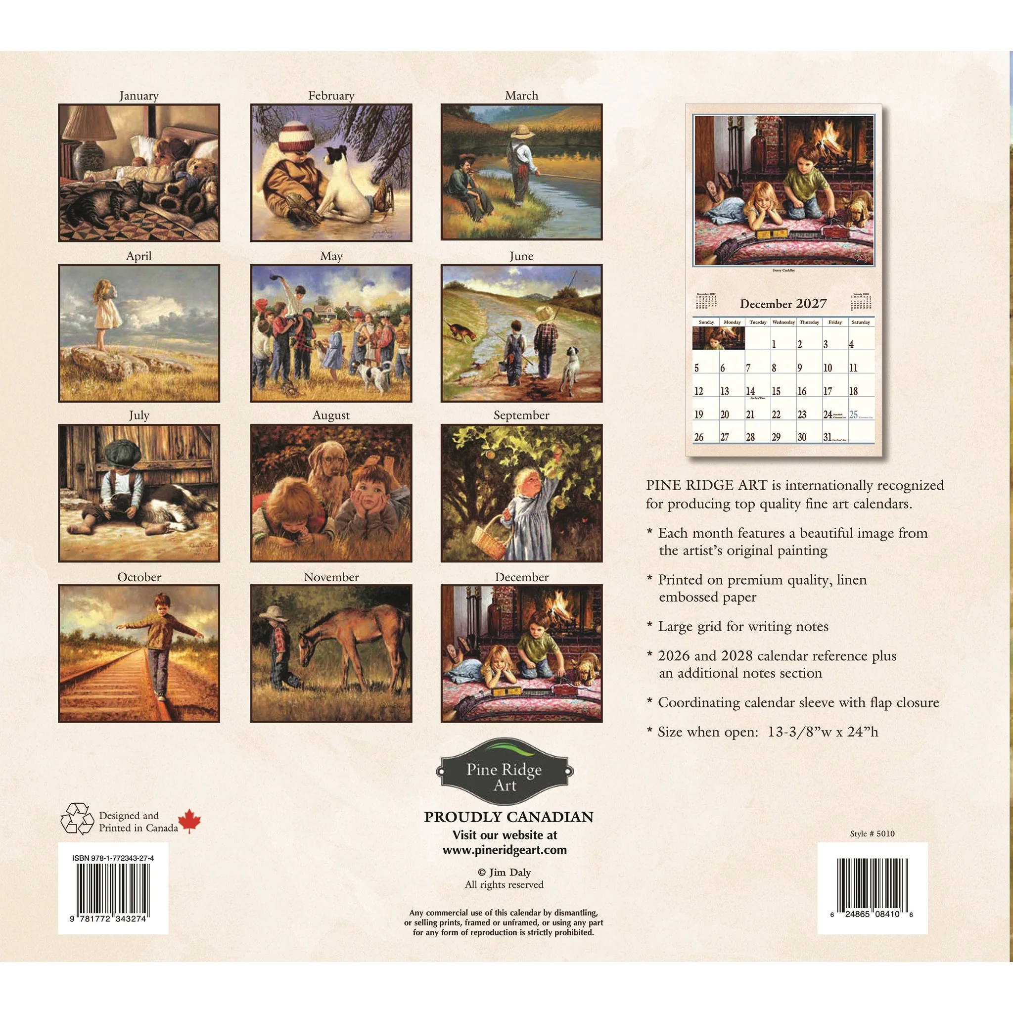 Bygone Days 2027 Wall Calendar - Image 2