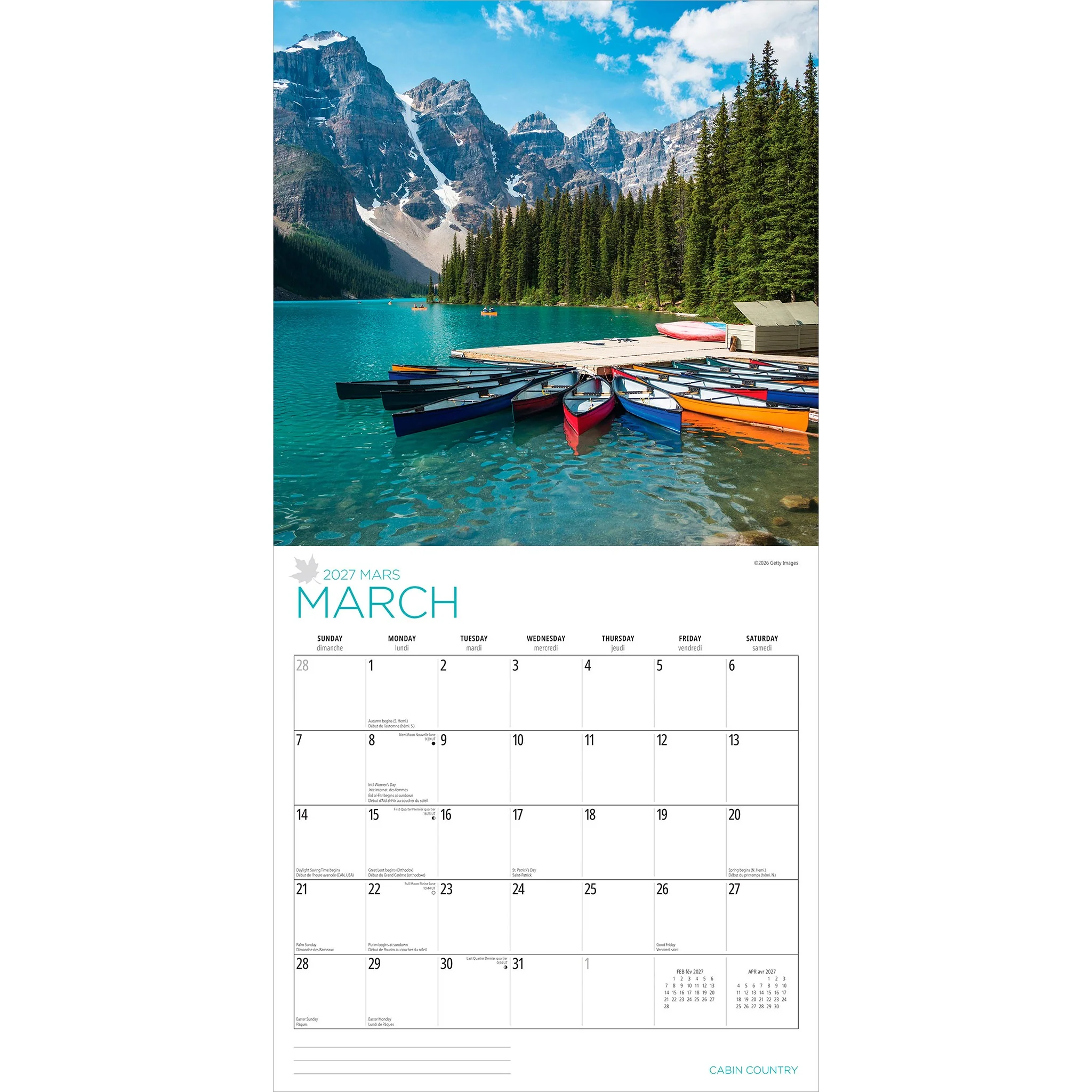 Cabin Country 2027 Wall Calendar - Image 3