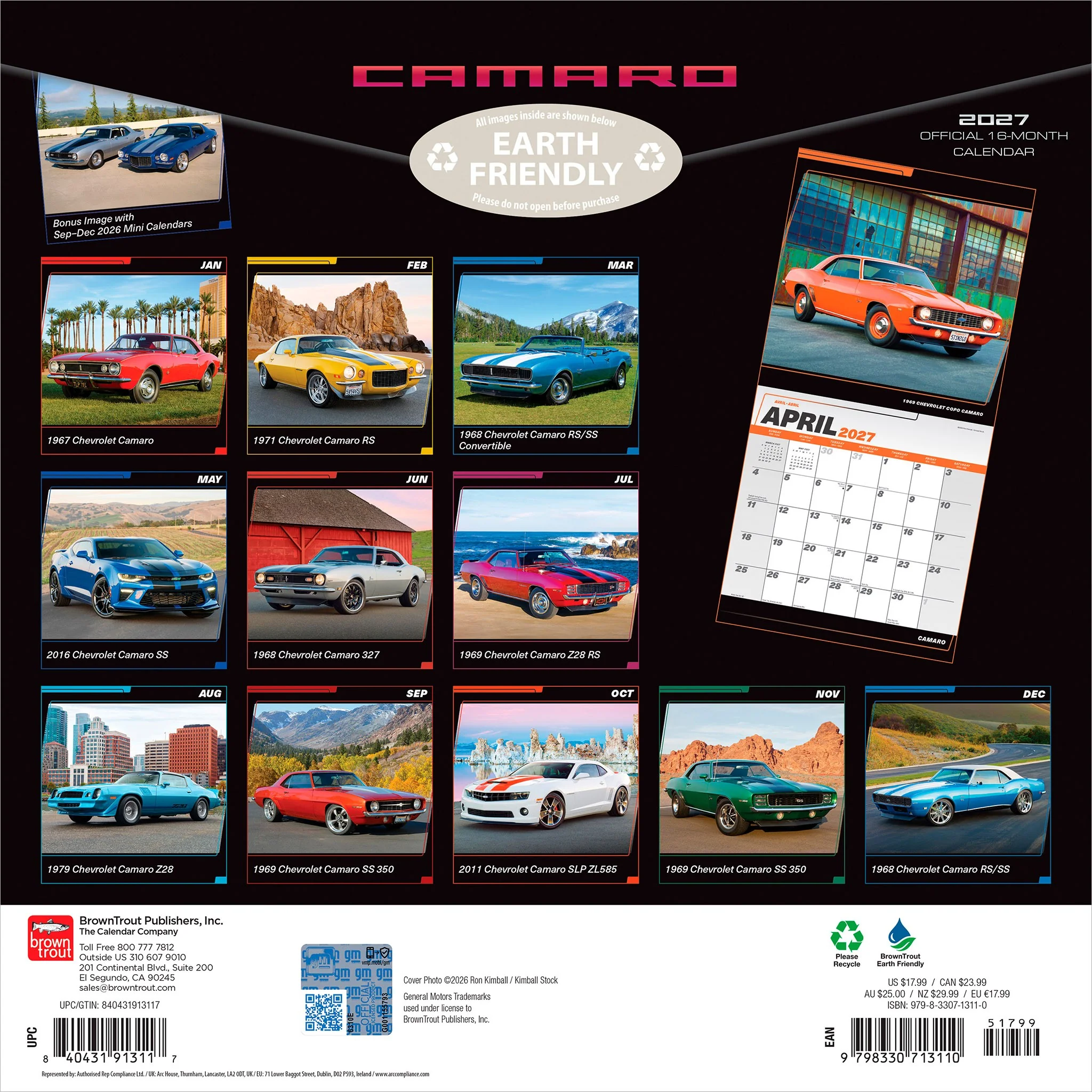 Camaro 2027 Wall Calendar - Image 2