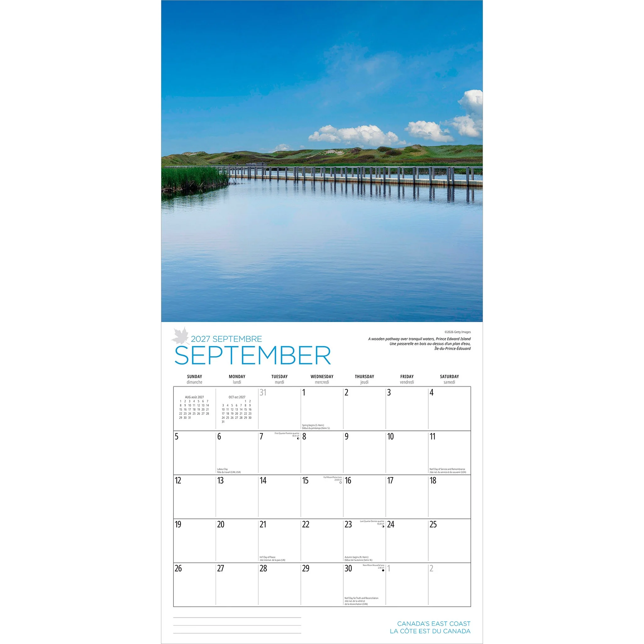 Canada's East Coast / La côte Est du Canada 2027 Wall Calendar - Image 4