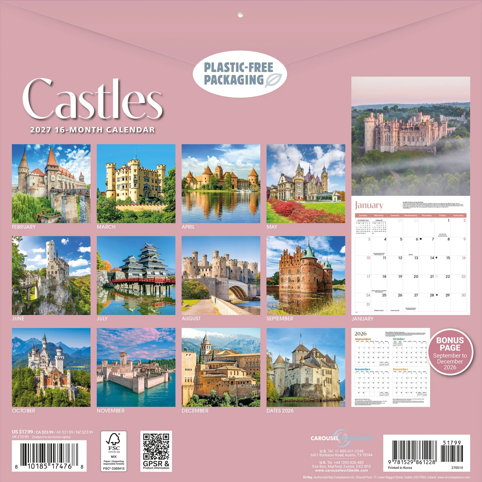 Castles 2027 Wall Calendar - Image 2