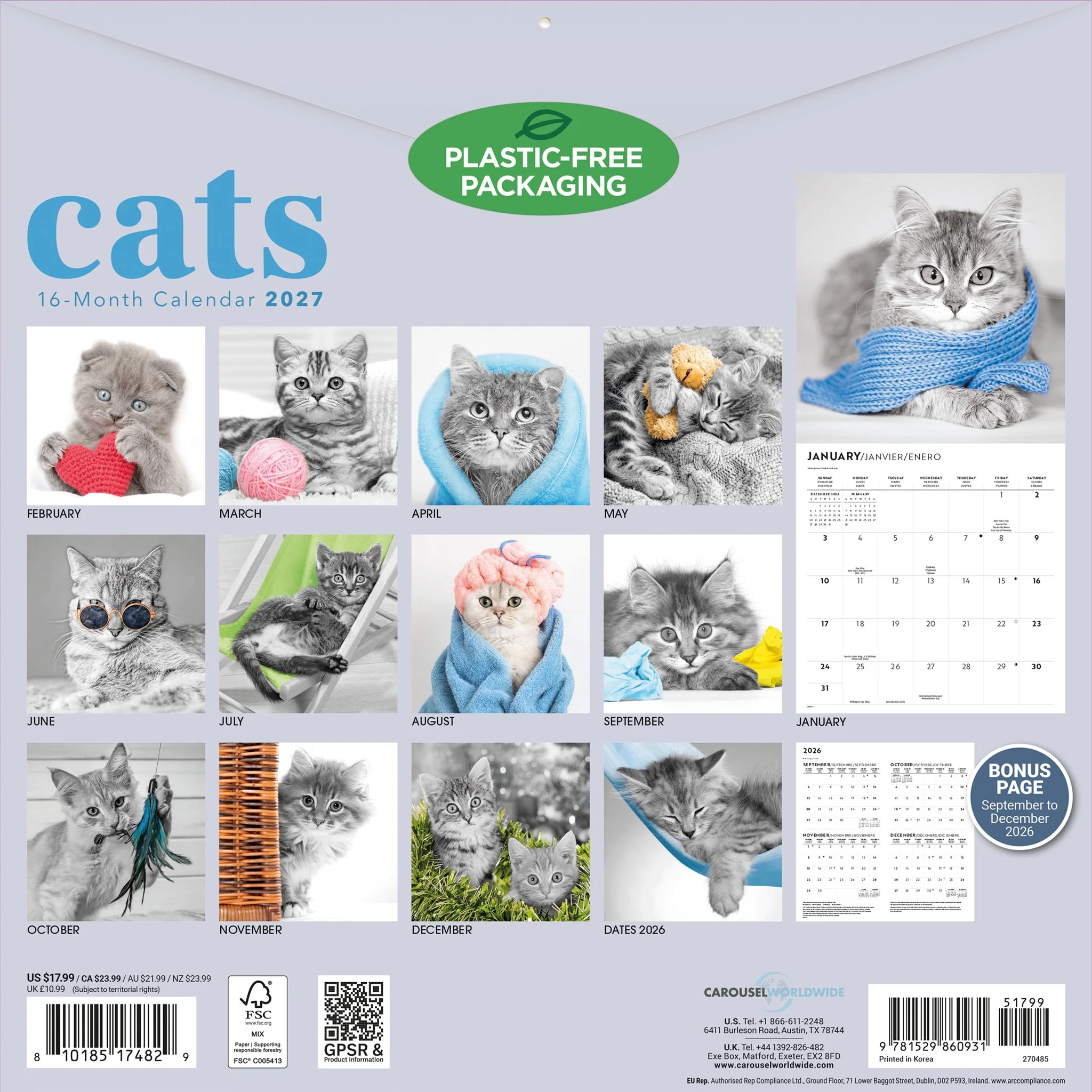 Cats 2027 Wall Calendar - Image 2