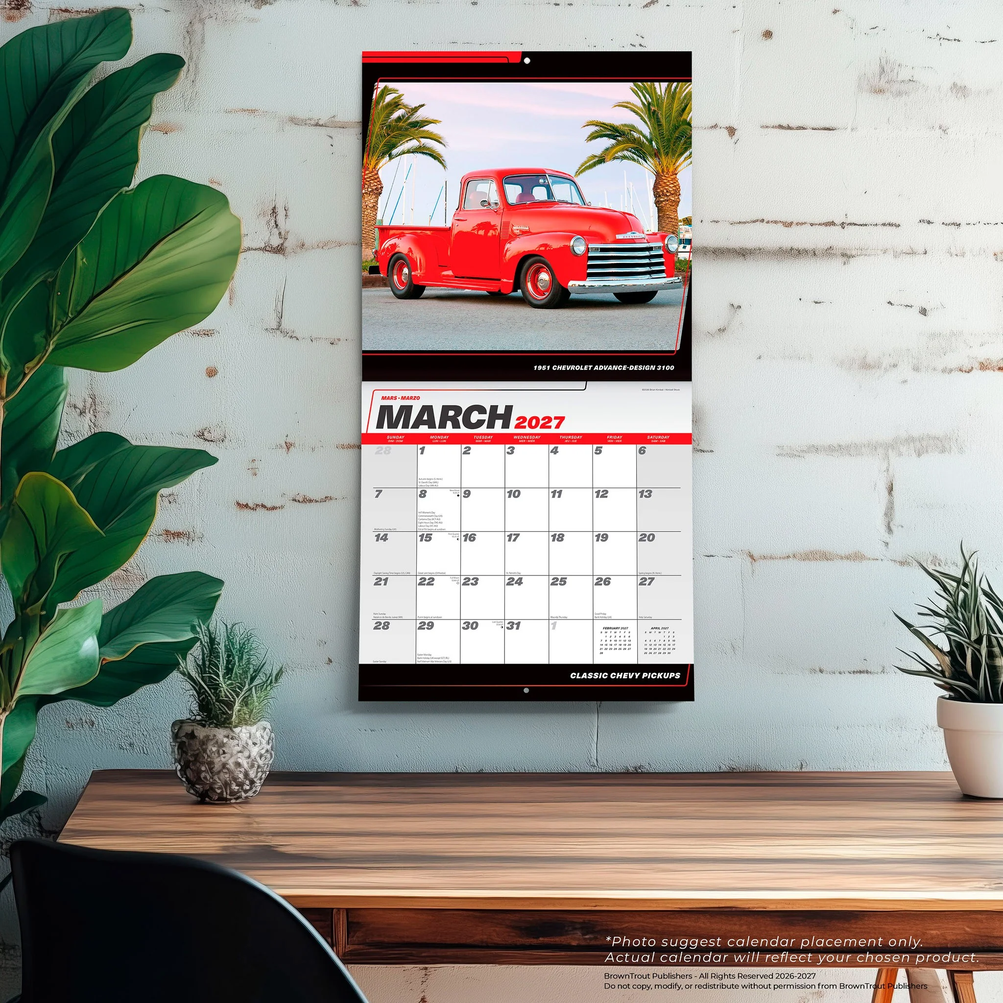 Chevy Pickups Classic 2027 Wall Calendar - Image 5