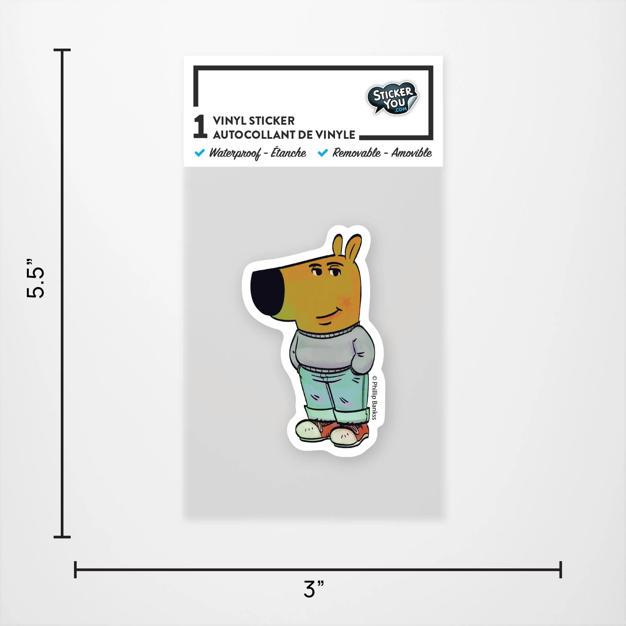Chill Guy Vinyl Sticker - Image 3