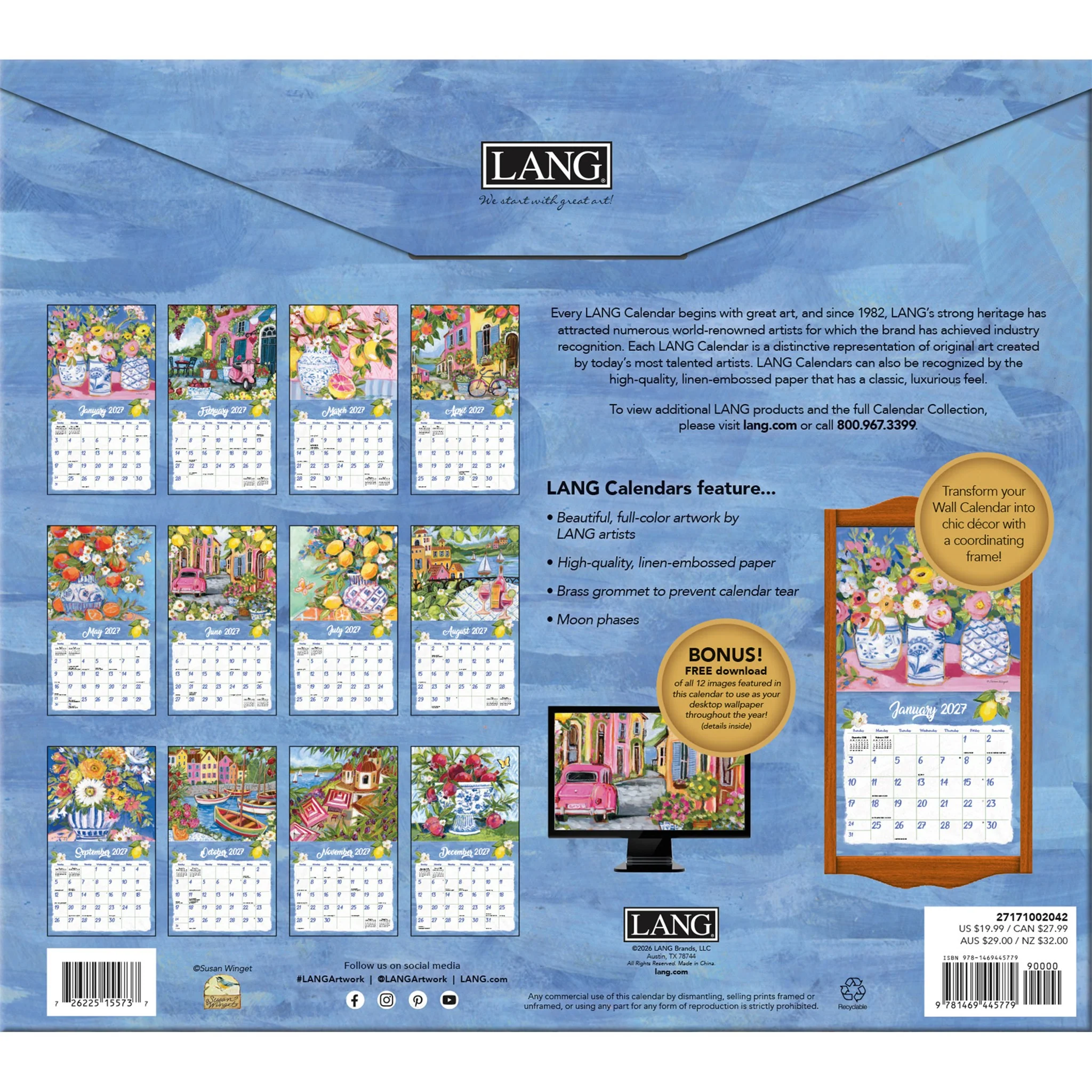 Ciao Bella Special Edition with Print 2027 Wall Calendar - Image 2