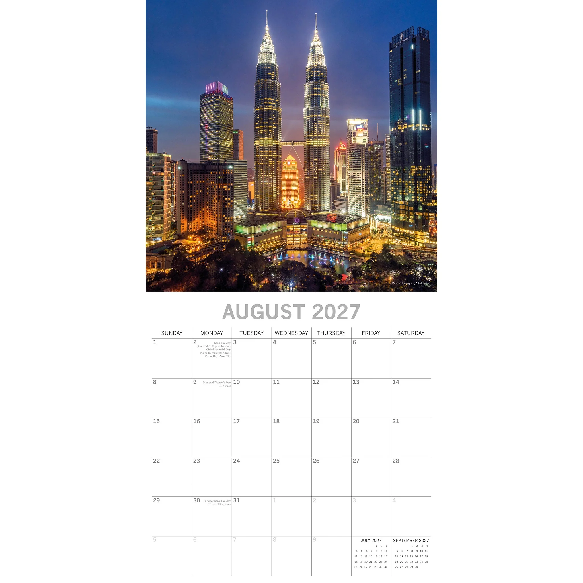 Cities by Night 2027 Wall Calendar - Image 3