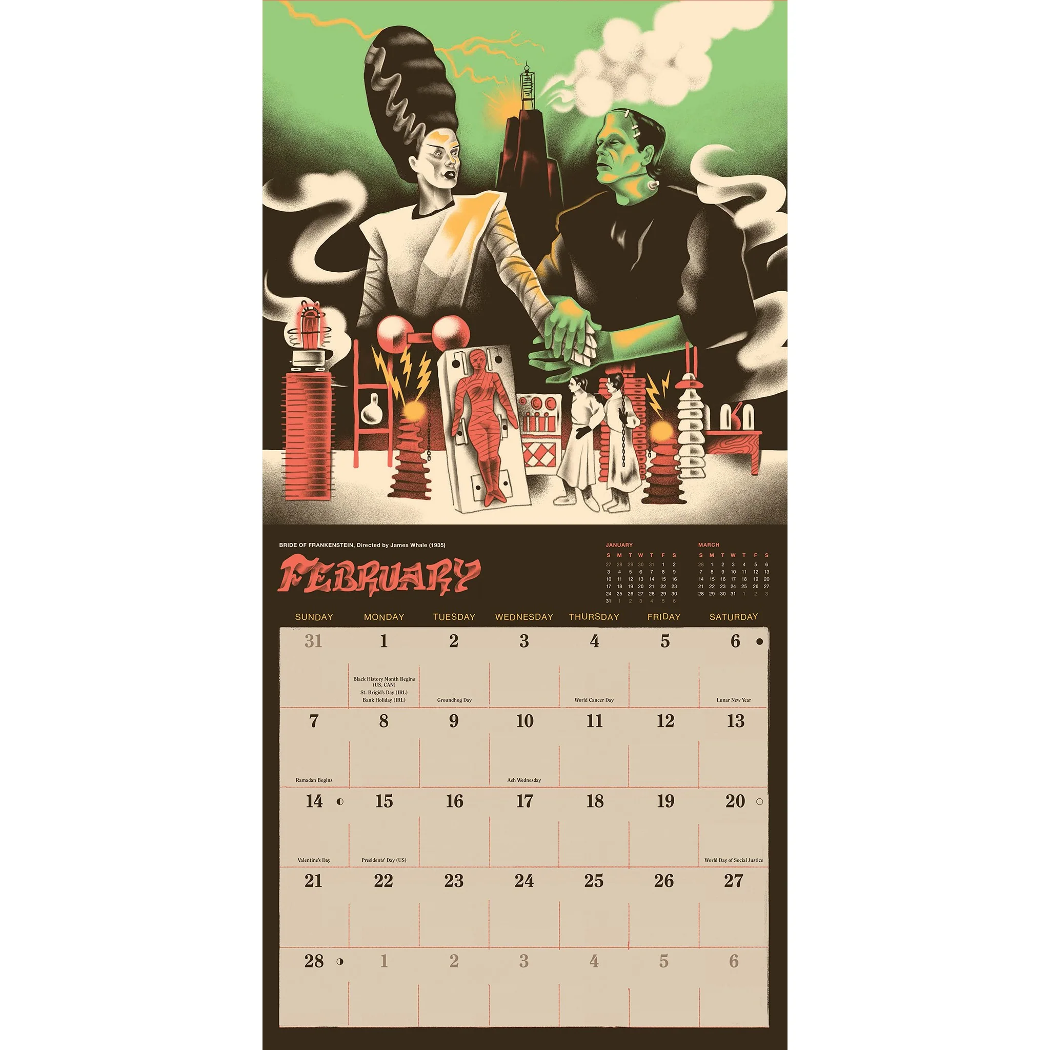 Classic Horror Movies 2027 Wall Calendar - Online Only - Image 4