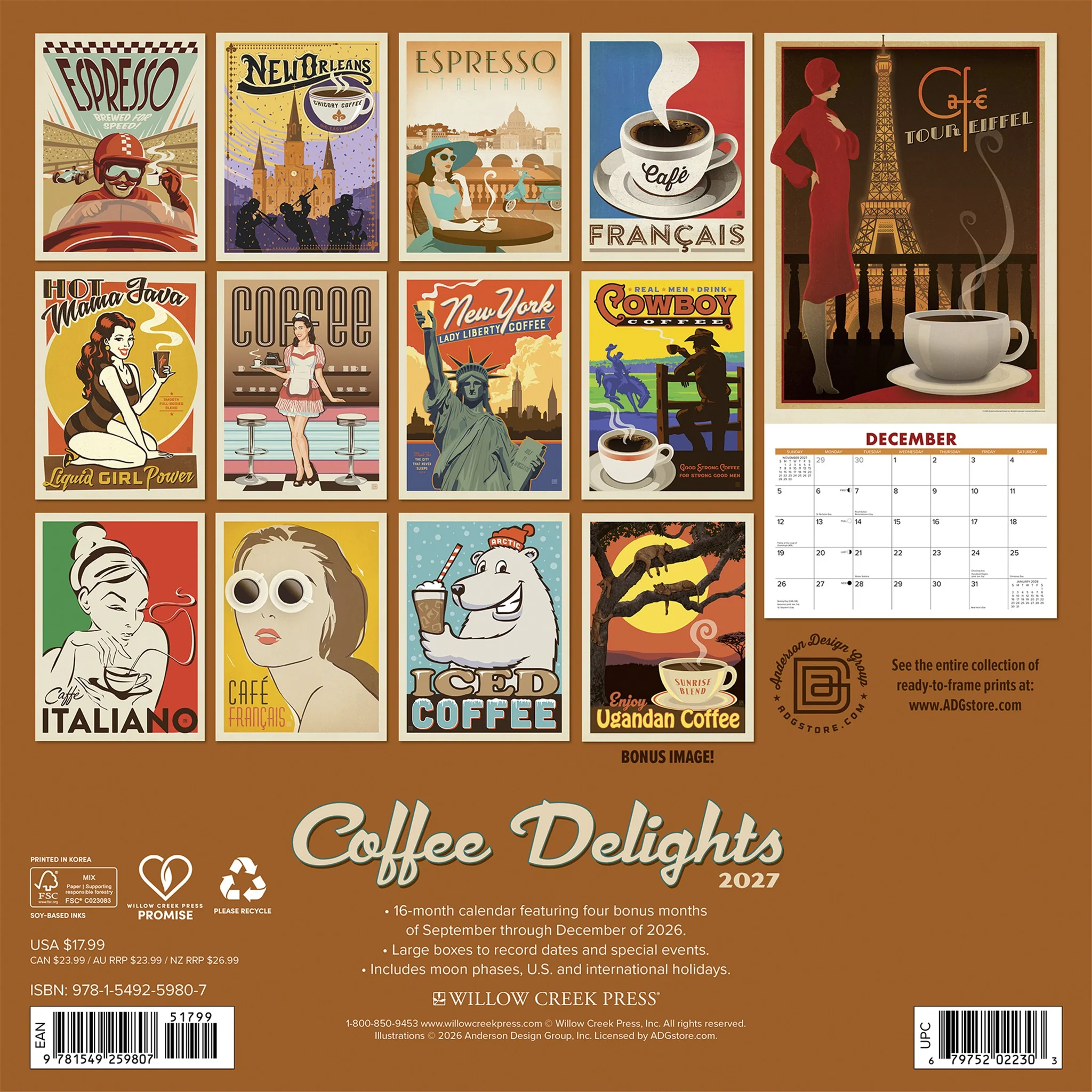Coffee Delights 2027 Wall Calendar - Image 2