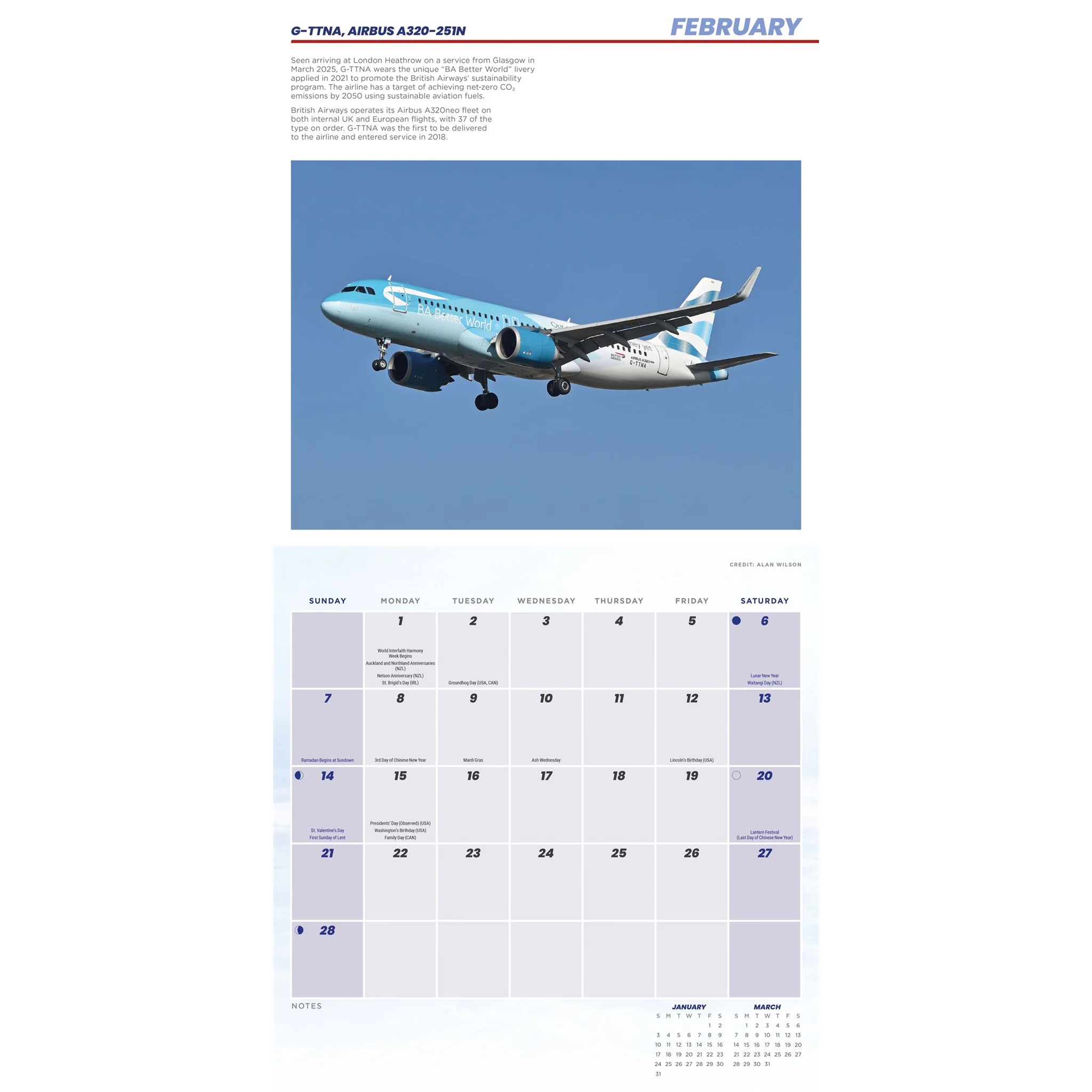 Commercial Aircraft 2027 Wall Calendar - Image 3