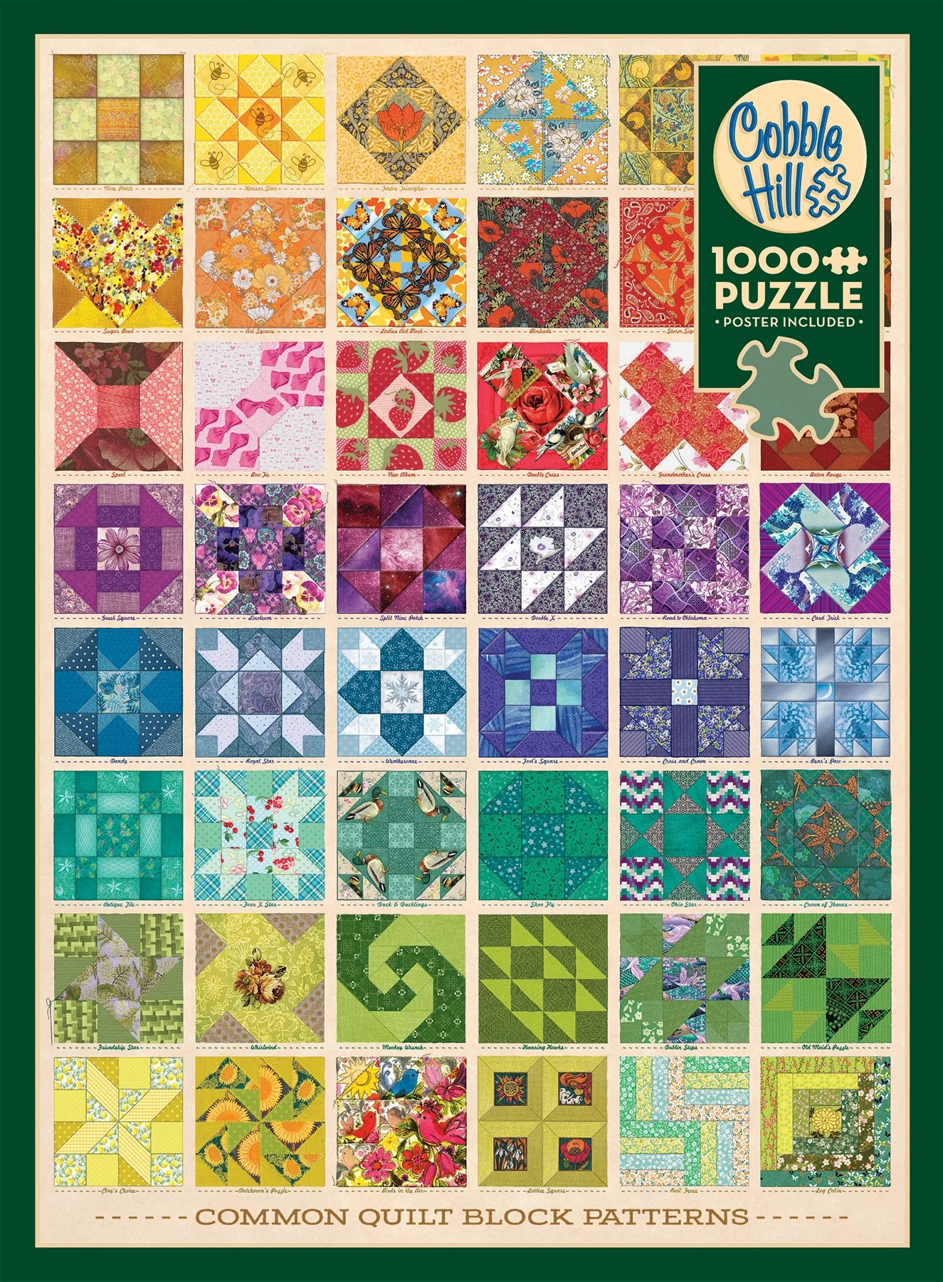 Common Quilt Blocks 1000 Piece Puzzle - Image 4
