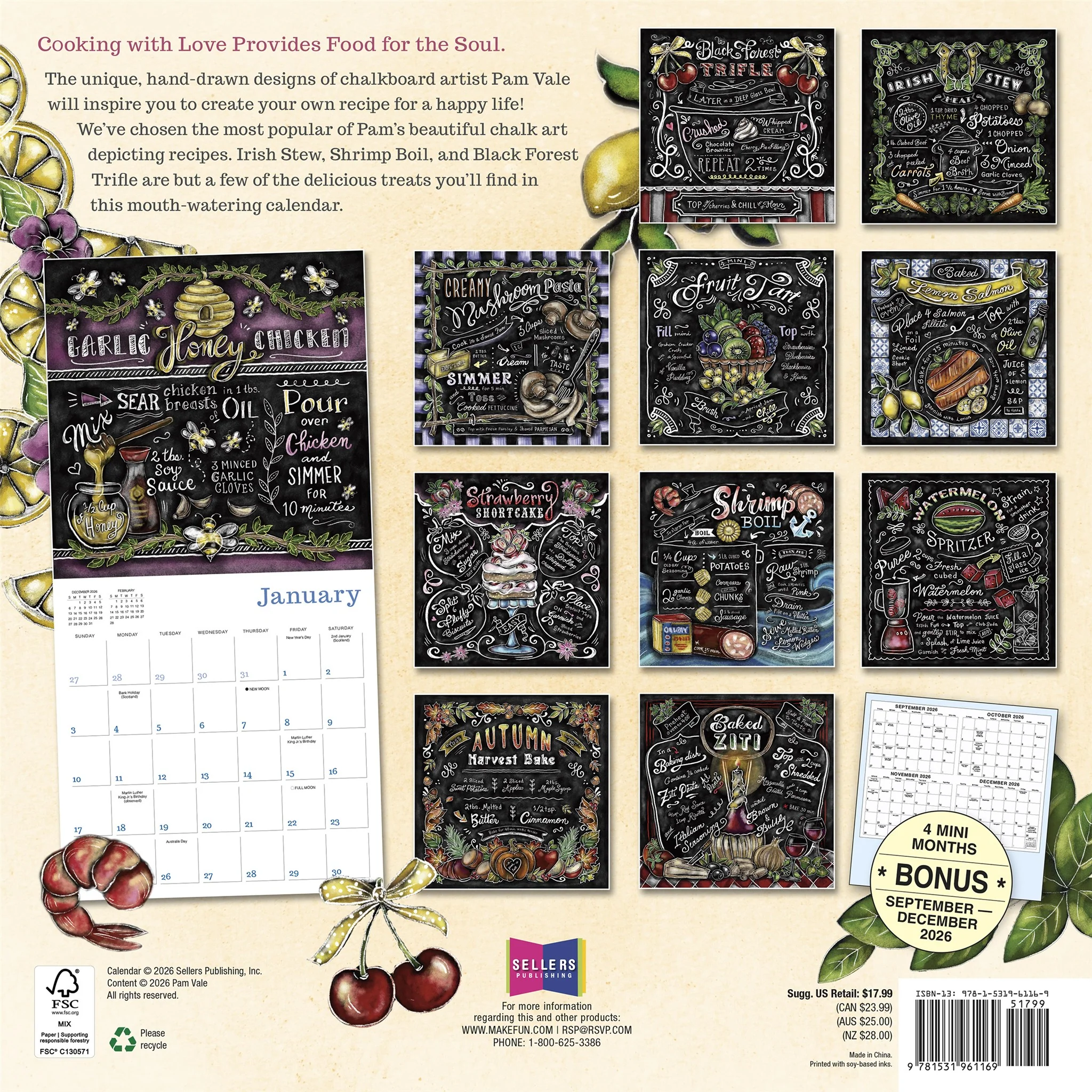 Cooking with Love Provides Food for the Soul 2027 Wall Calendar - Image 2