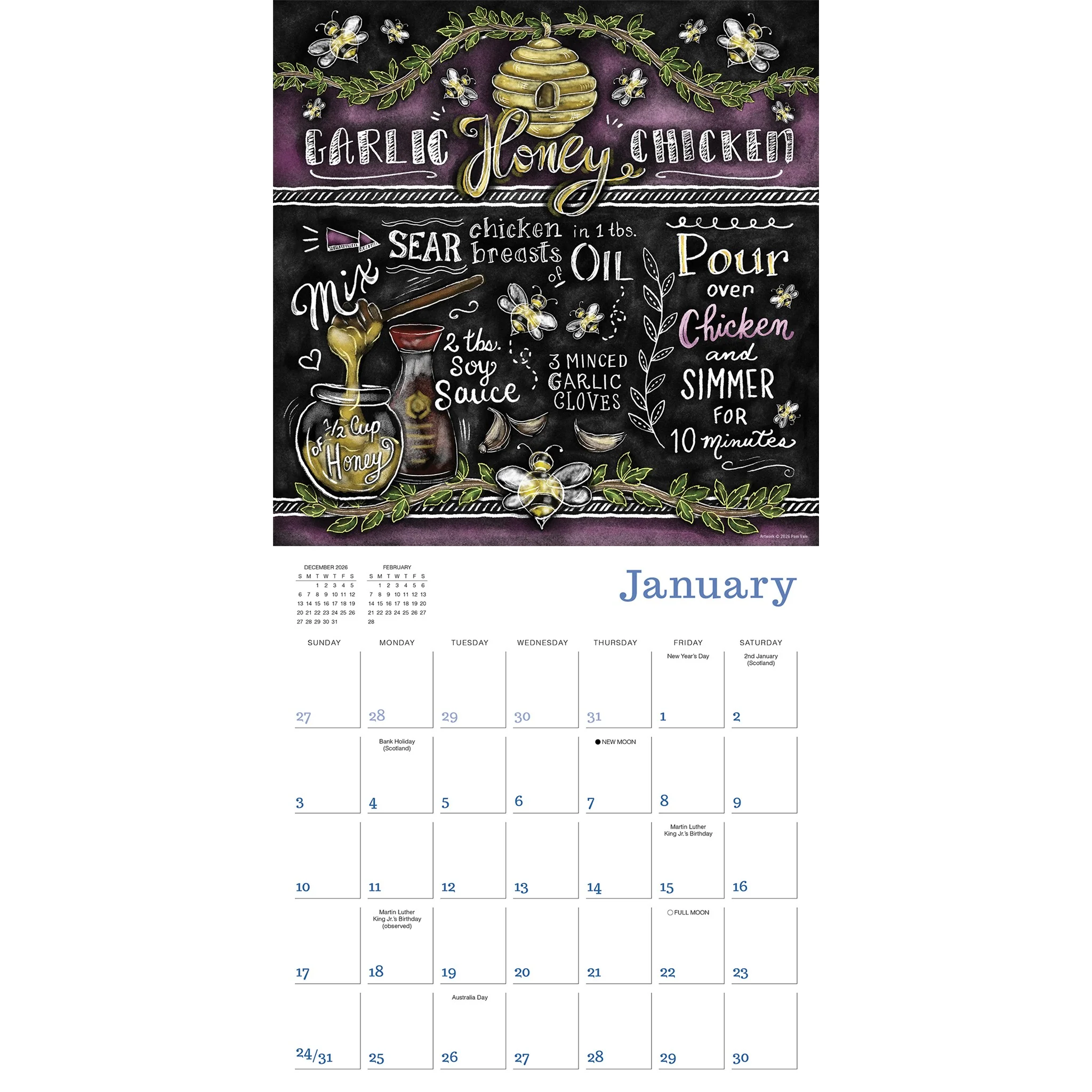 Cooking with Love Provides Food for the Soul 2027 Wall Calendar - Image 3