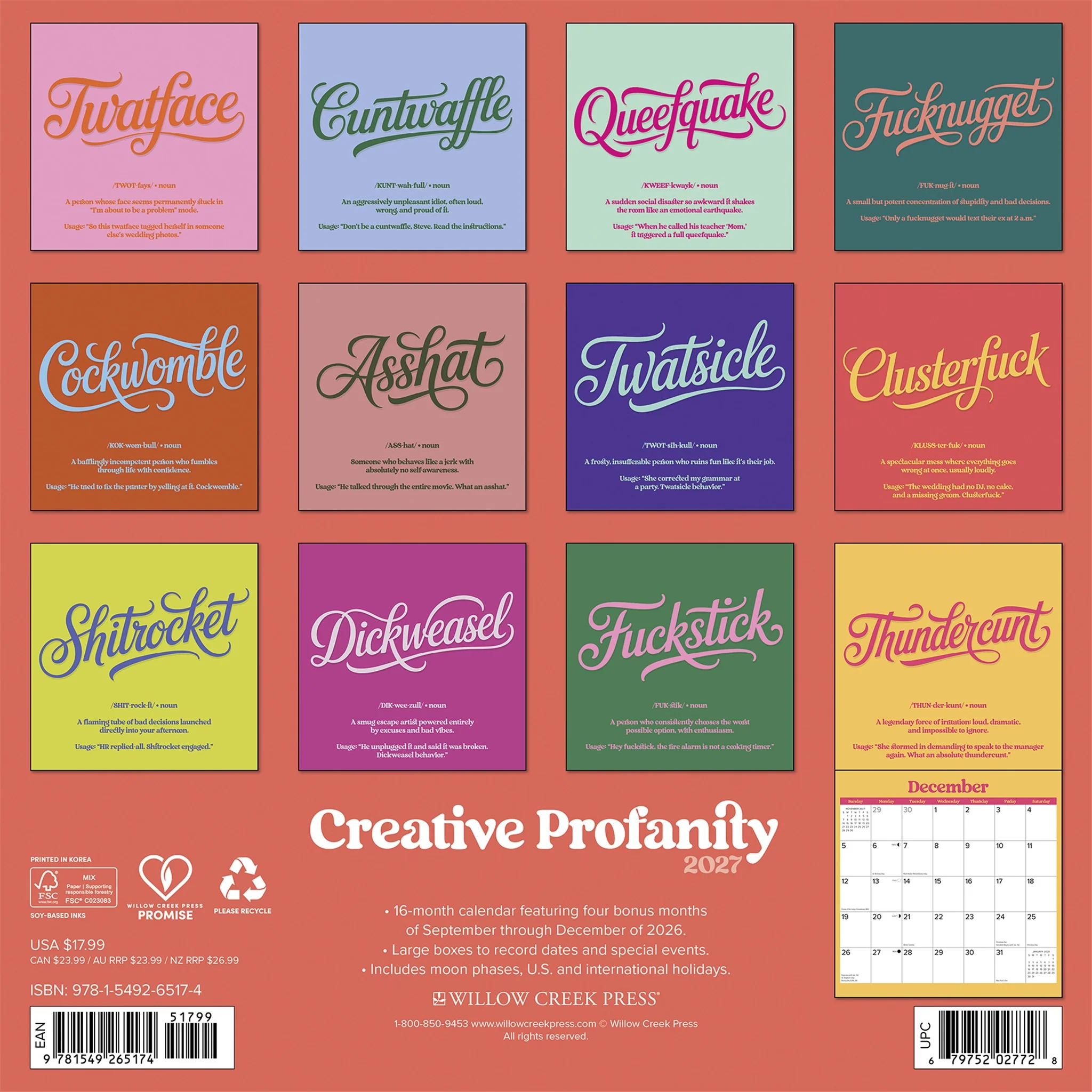 Creative Profanity 2027 Wall Calendar - Image 2