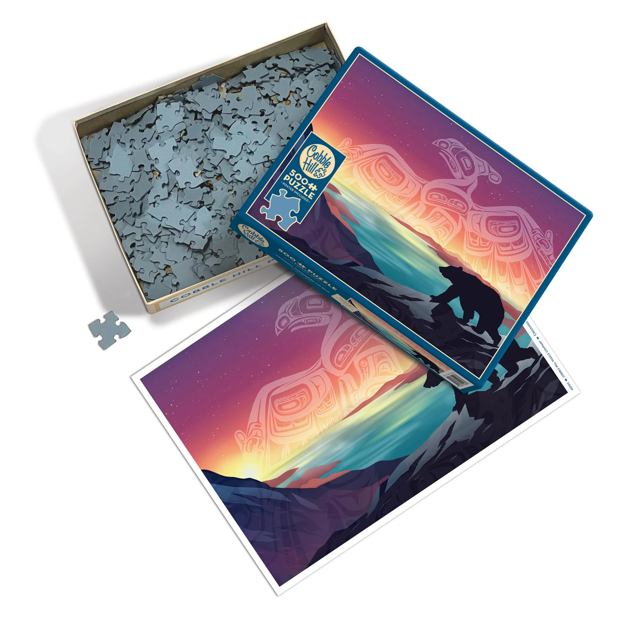 Crossings: Thunderbird and Bear 500 Piece Puzzle Cobble Hill - Image 4