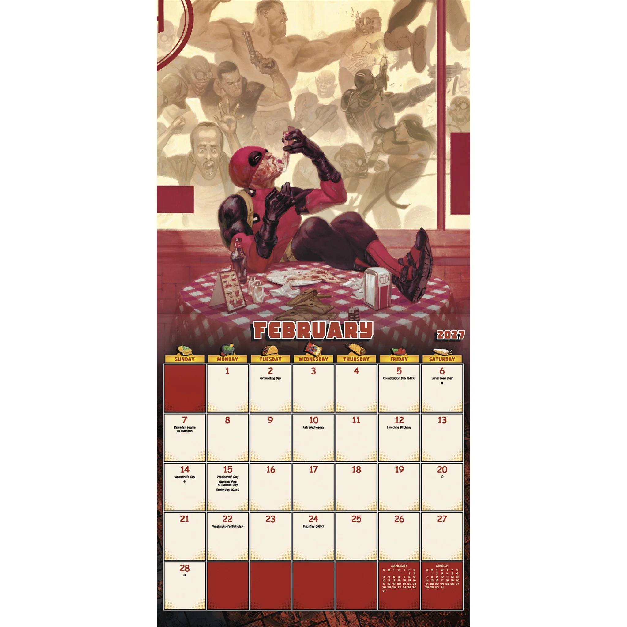 Deadpool 2027 Wall Calendar - Image 3