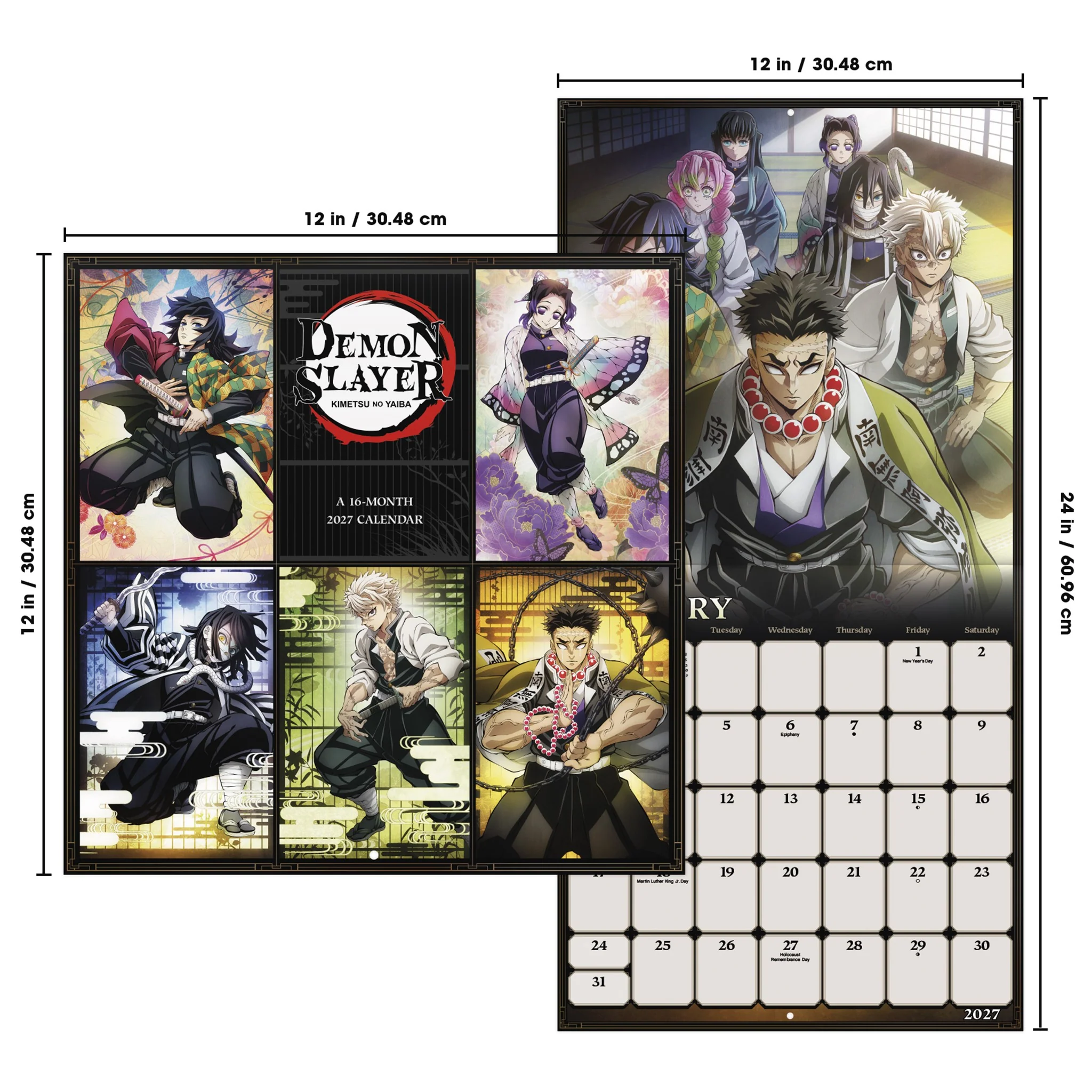 Demon Slayer Kimetsu no Yaiba Exclusive with Decals 2027 Wall Calendar - Image 7