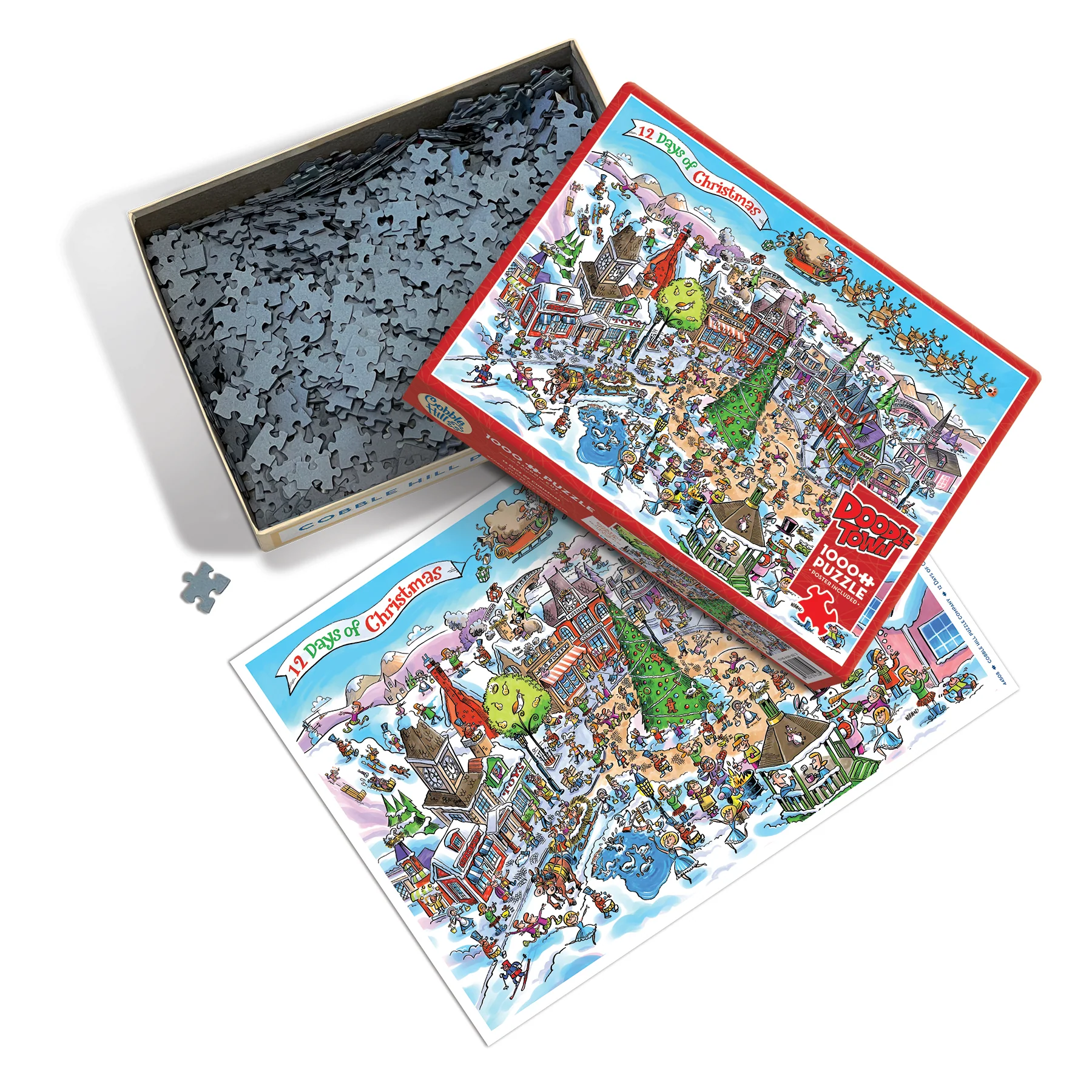 DoodleTown 12 Days of Christmas 1000 Piece Puzzle - Image 5