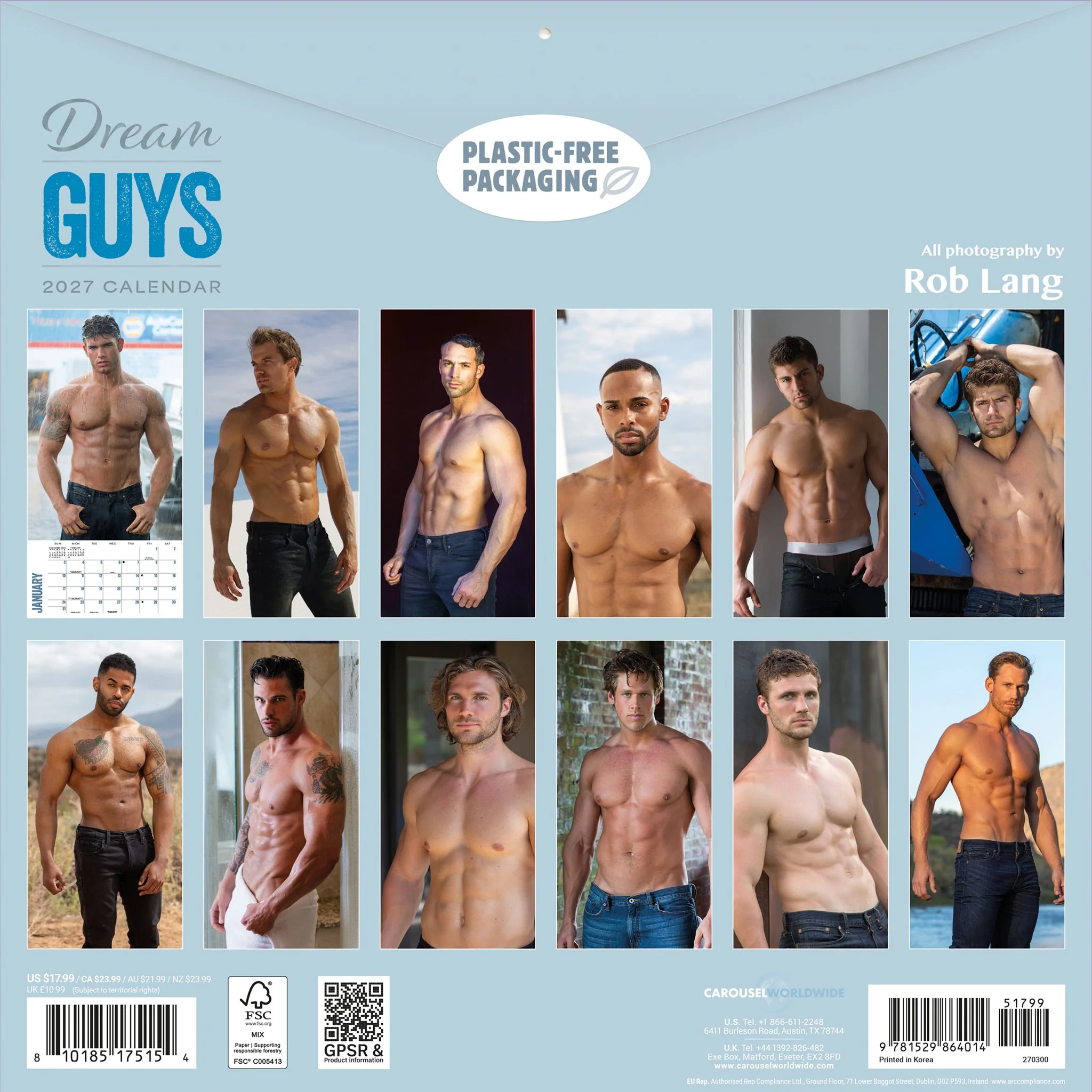 Dream Guys 2027 Wall Calendar - Image 2