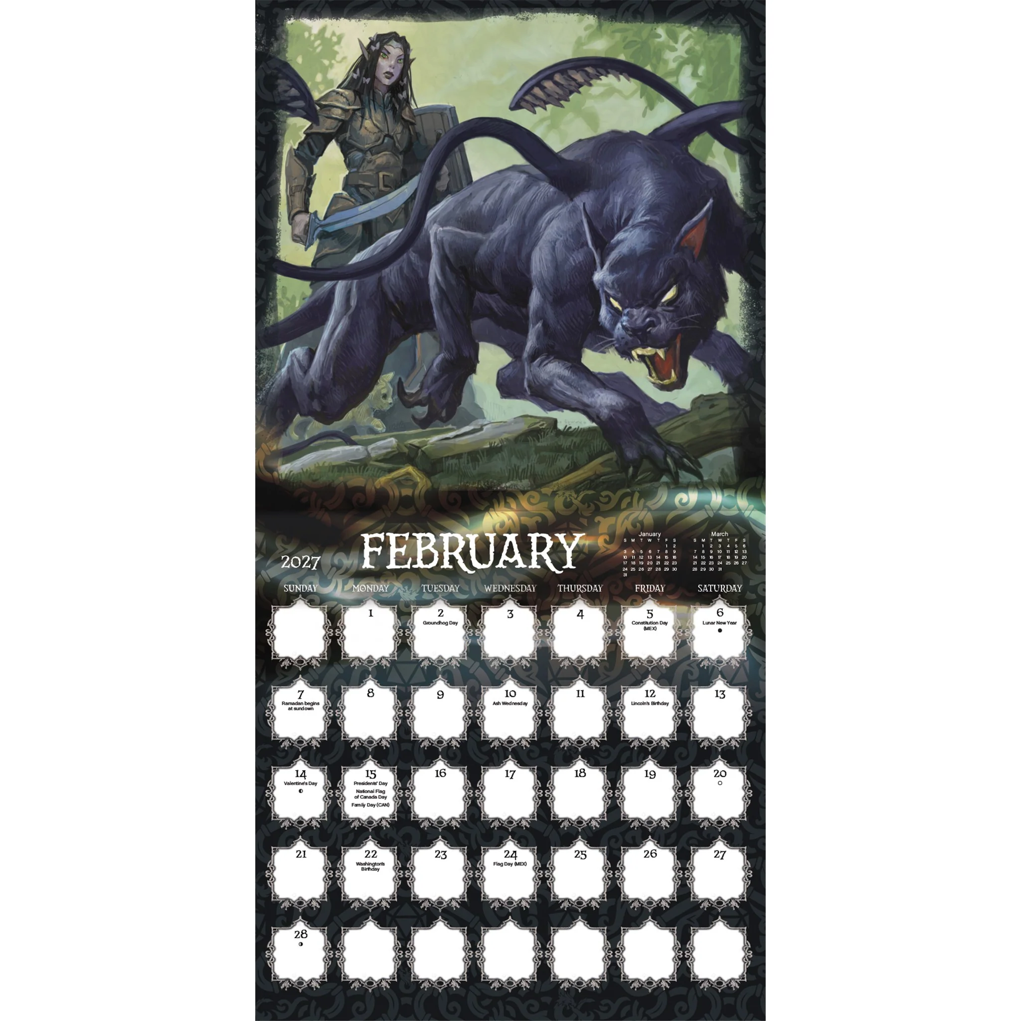 Dungeons and Dragons Classic 2027 Wall Calendar - Online Only - Image 3