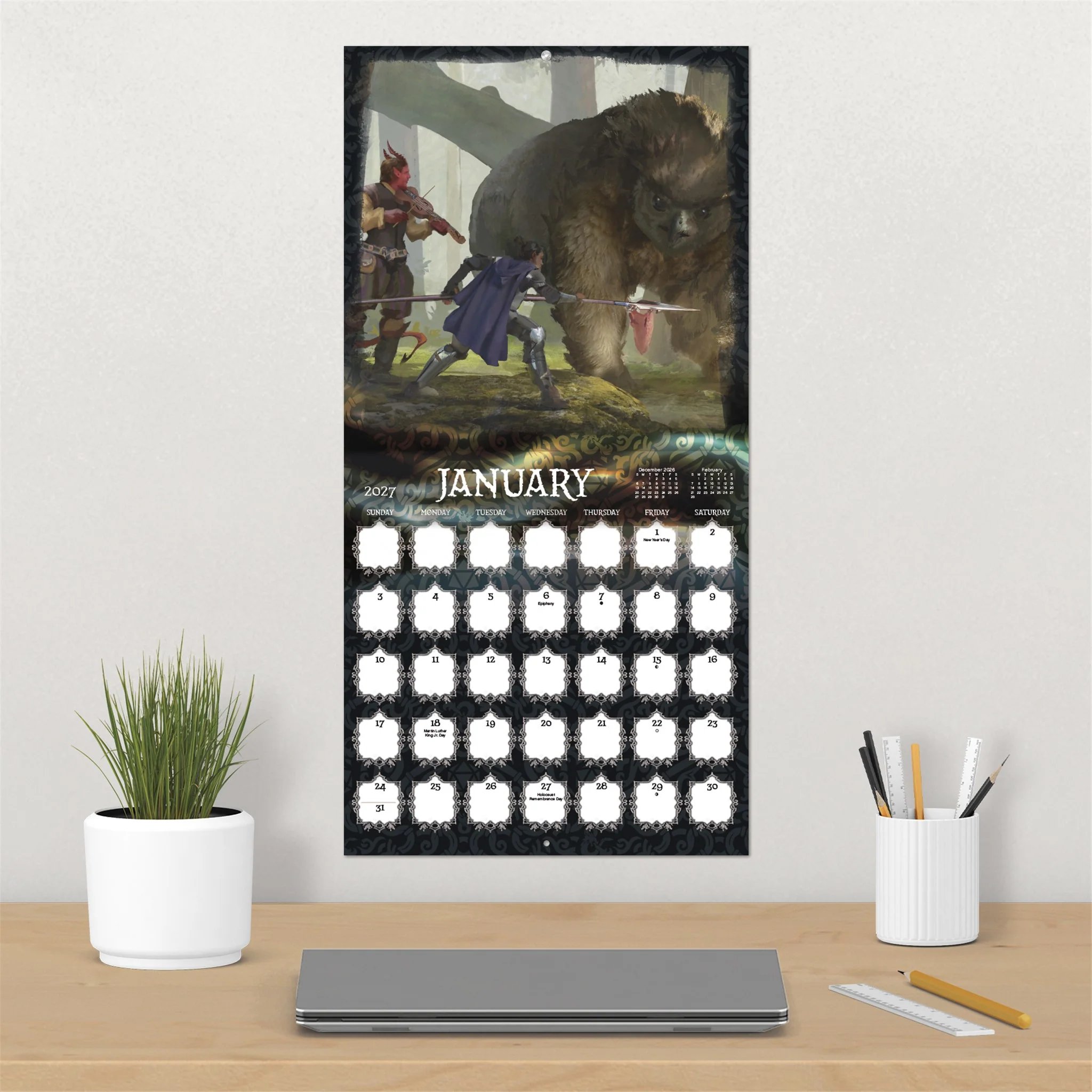 Dungeons and Dragons Classic 2027 Wall Calendar - Online Only - Image 5