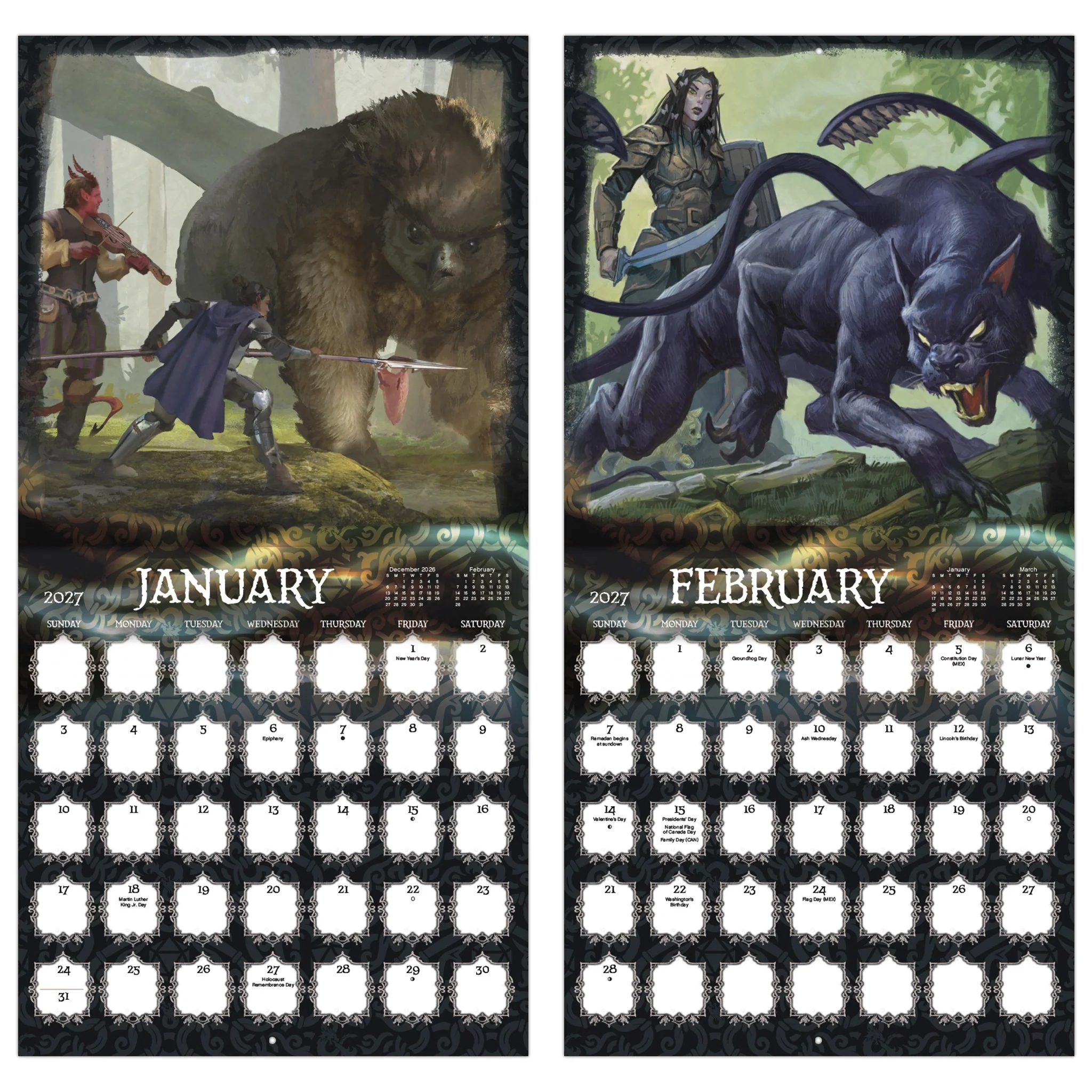 Dungeons and Dragons Classic 2027 Wall Calendar - Online Only - Image 6