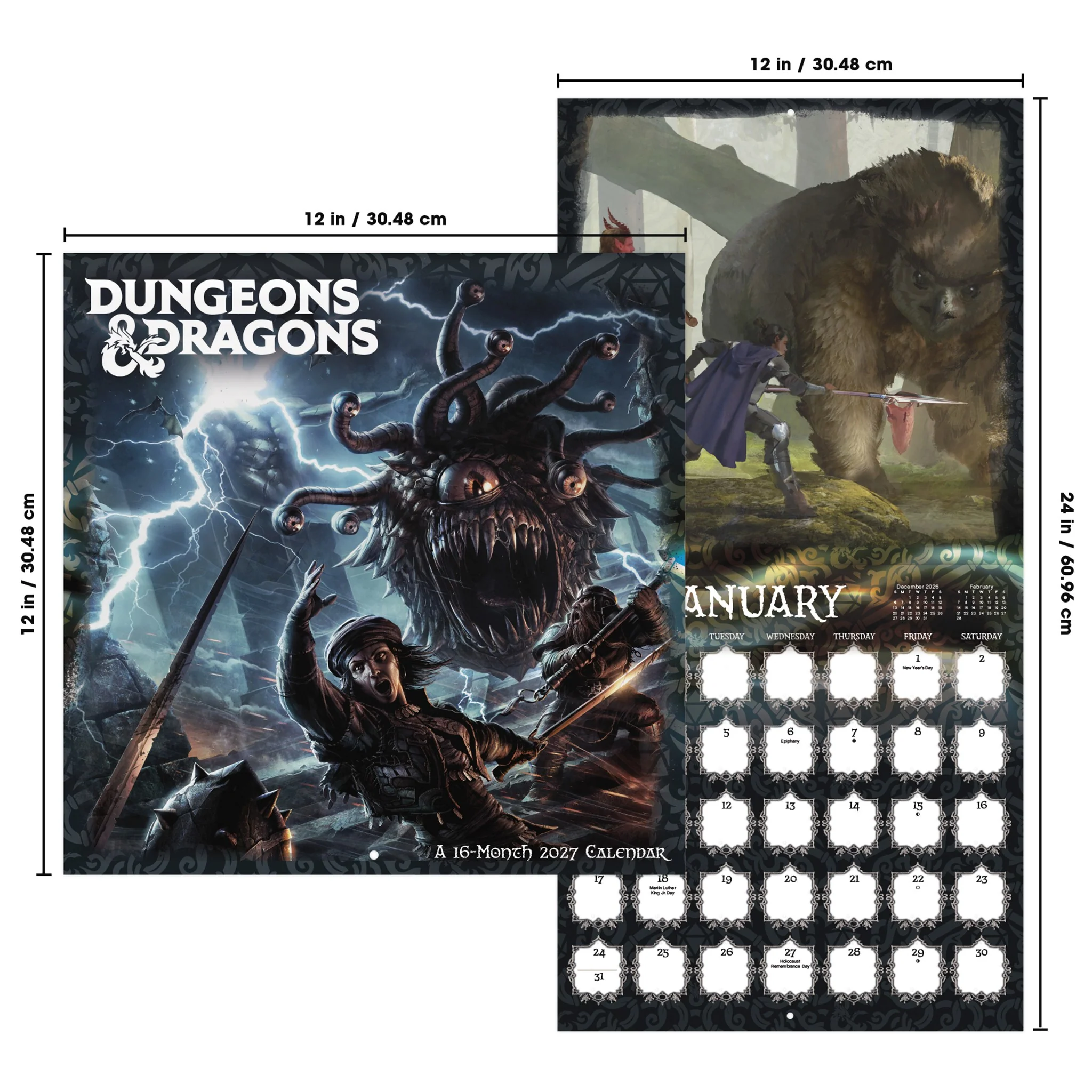Dungeons and Dragons Classic 2027 Wall Calendar - Online Only - Image 7