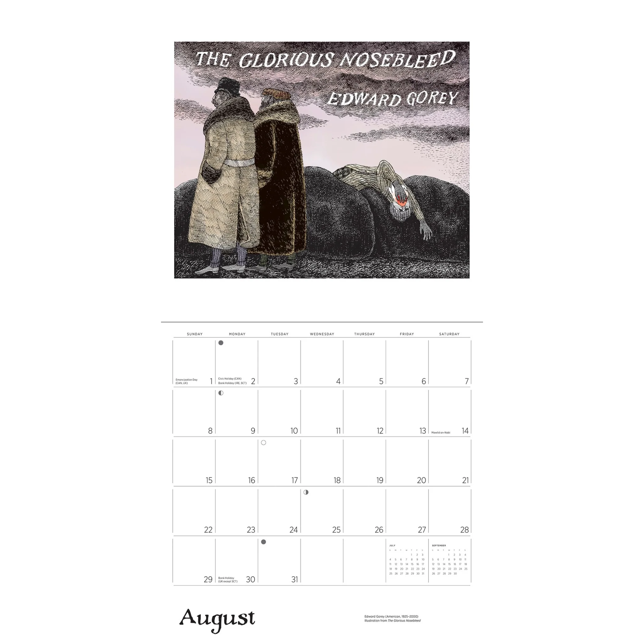 Edward Gorey 2027 Wall Calendar - Online Only - Image 4