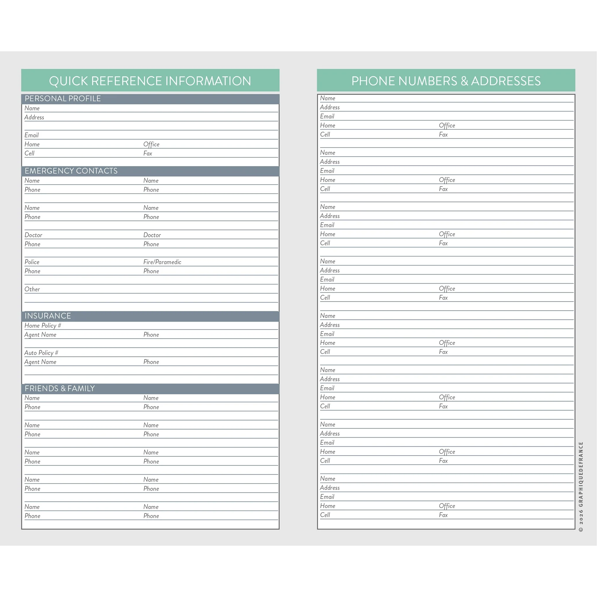 Elegant Pattern 2026-2028 2-Year Pocket Planner - Image 4