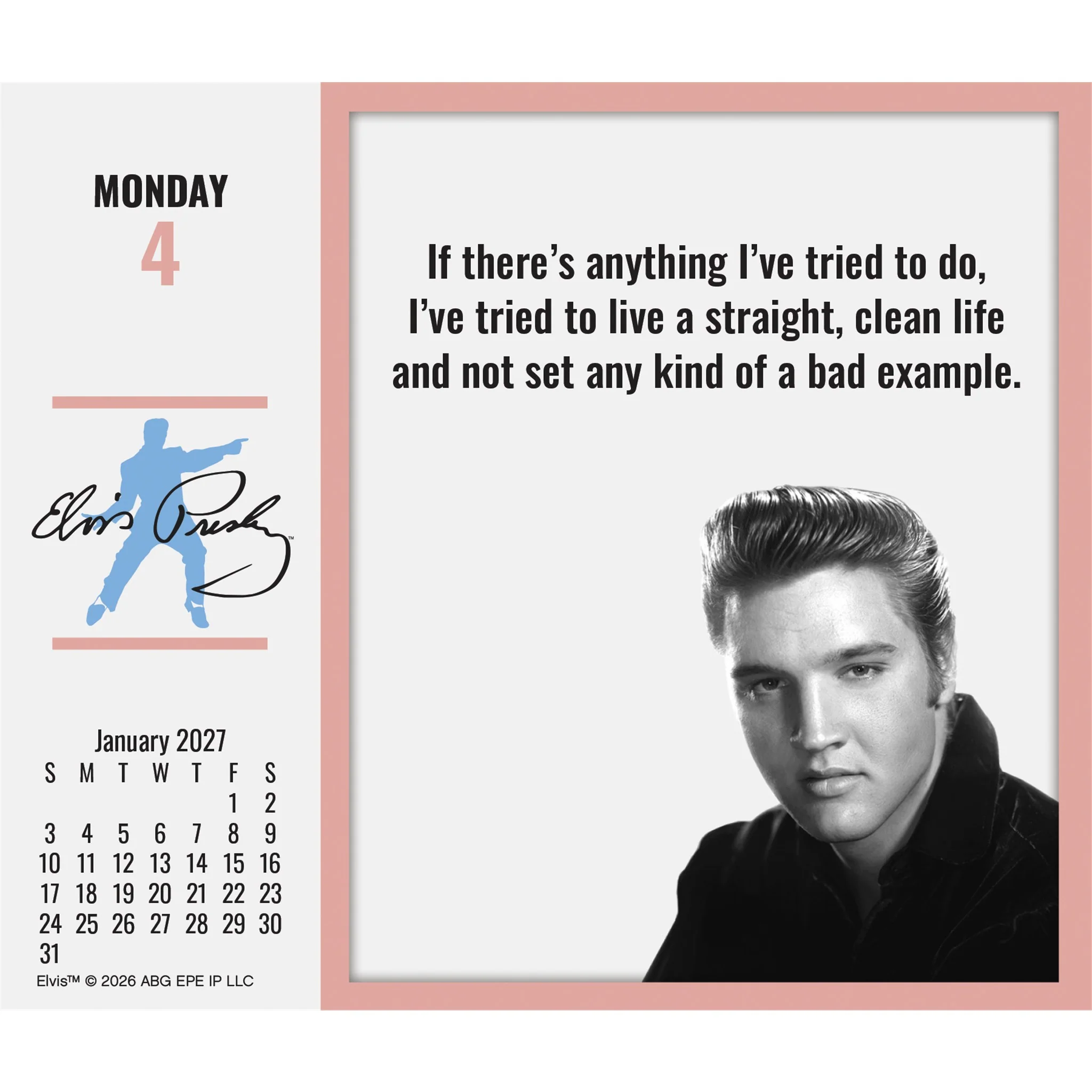 Elvis Presley 2027 Box Calendar - Image 5