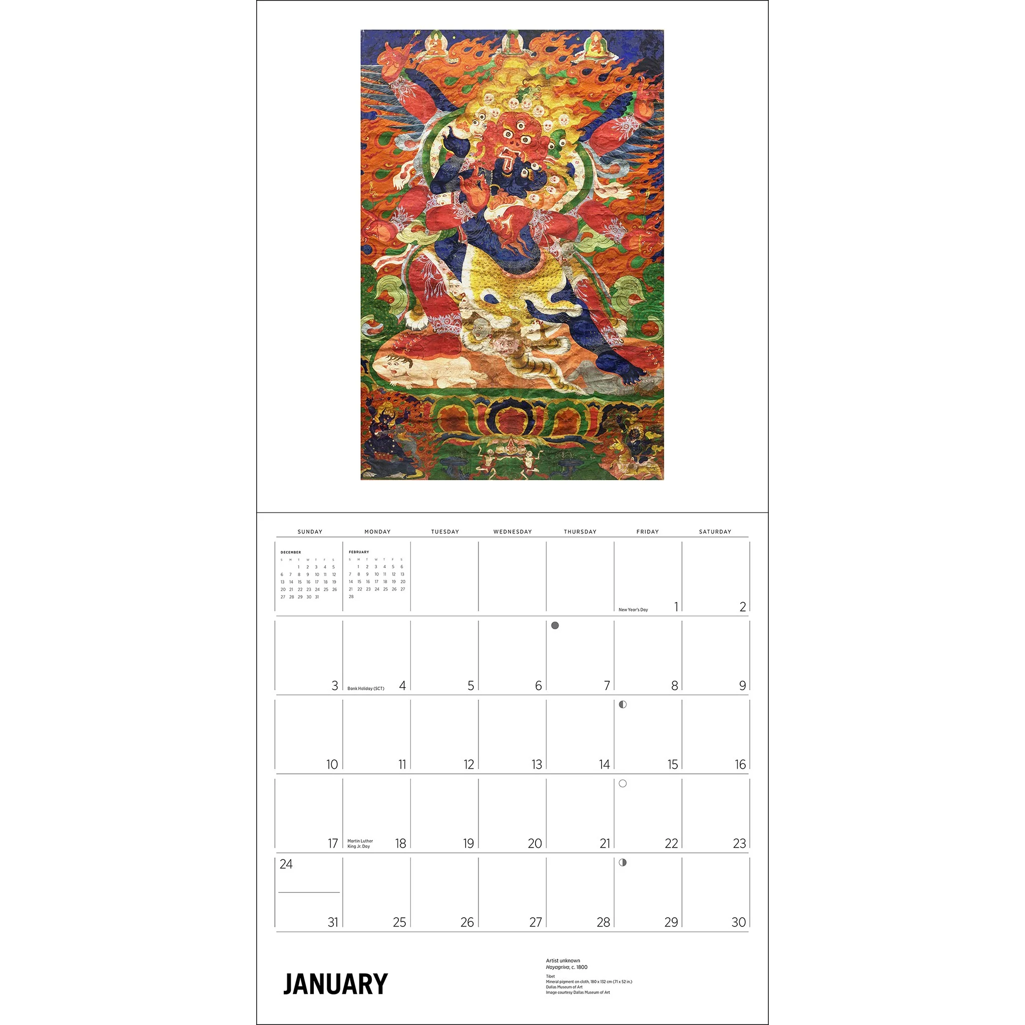 Enlightenment Buddhist Paintings 2027 Wall Calendar - Online Only - Image 3