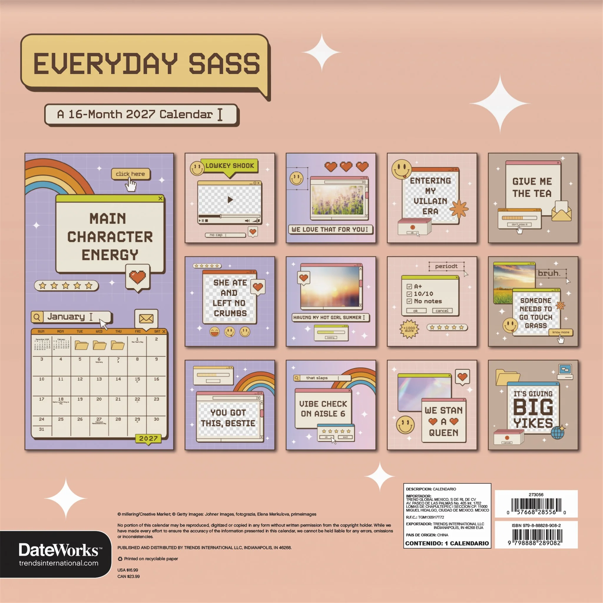 Everyday Sass 2027 Wall Calendar - Image 2